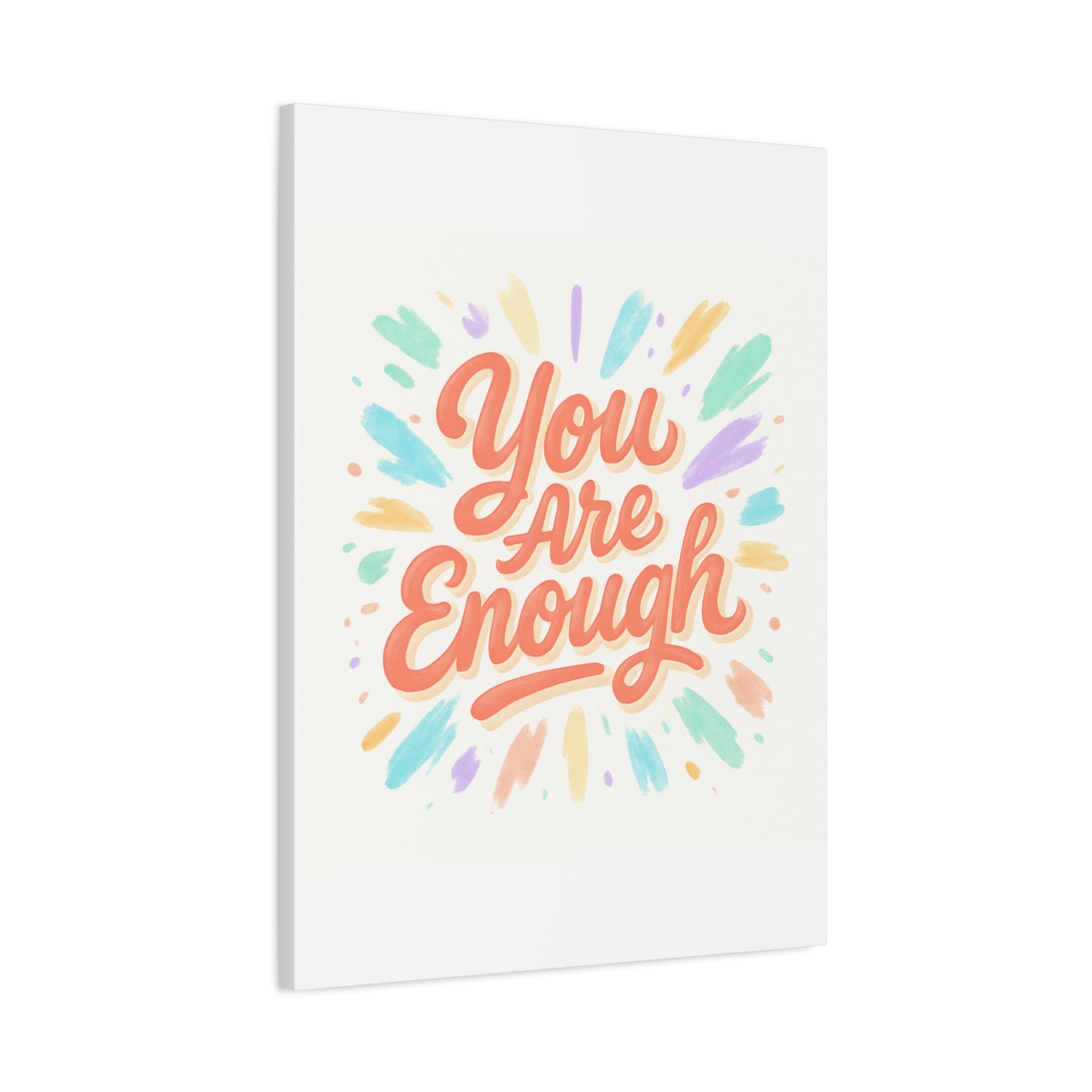 You Are Enough Canvas Wall Art — Inspirational Motivational Quote