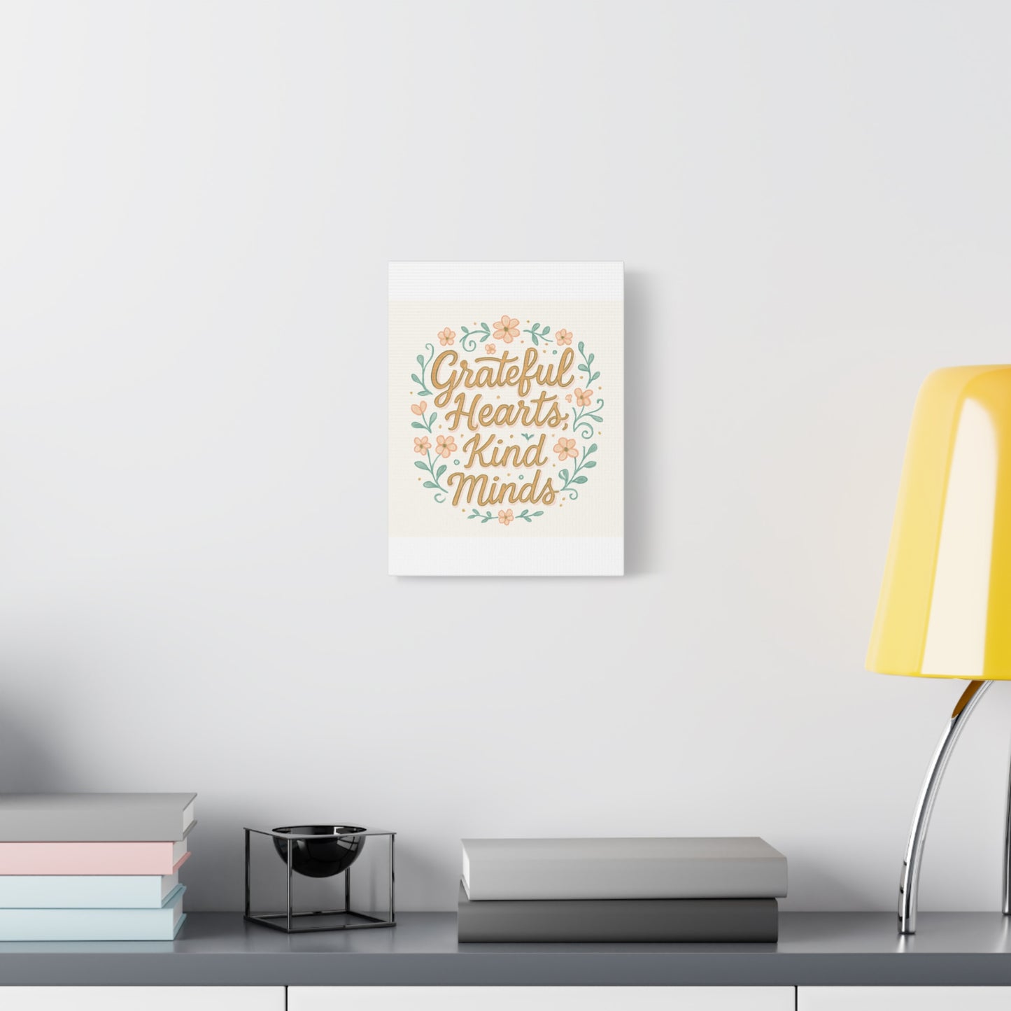 Grateful Hearts Kind Minds Canvas Wall Art