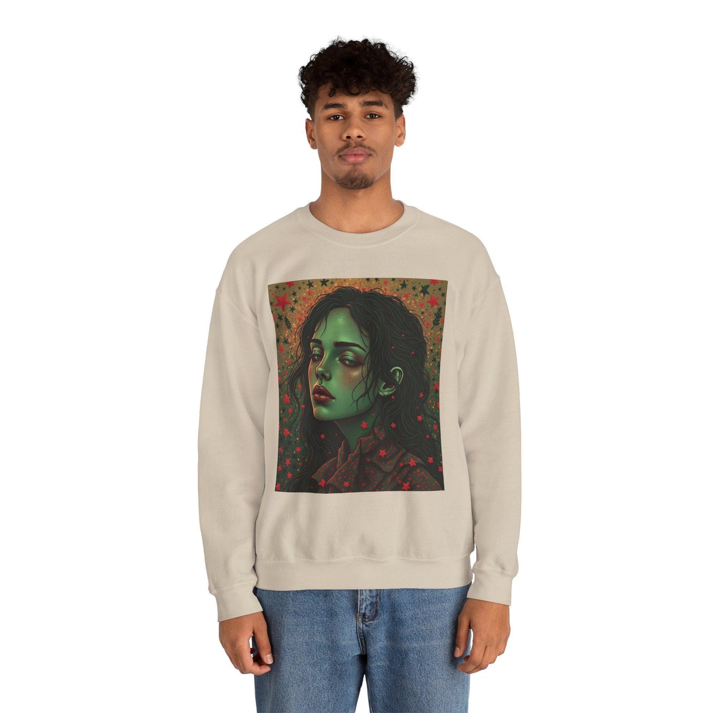 Aesthetic Portrait Sweatshirt, Cozy Unisex Crewneck, Everyday Fashion, Unique Gift, Seasonal Layering, Trendy Style