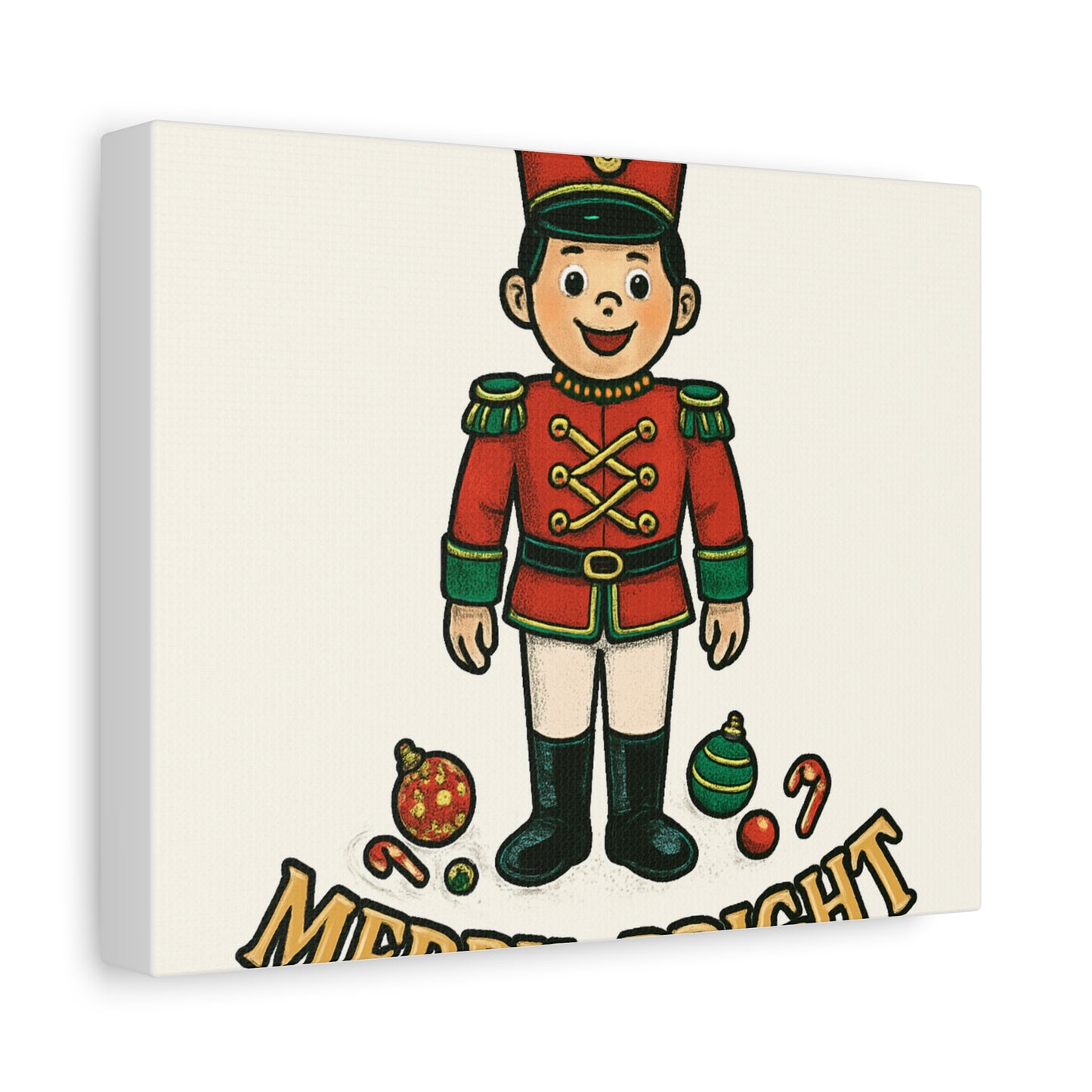 Nutcracker Soldier Matte Canvas Wall Art — Merry & Bright Holiday Decor