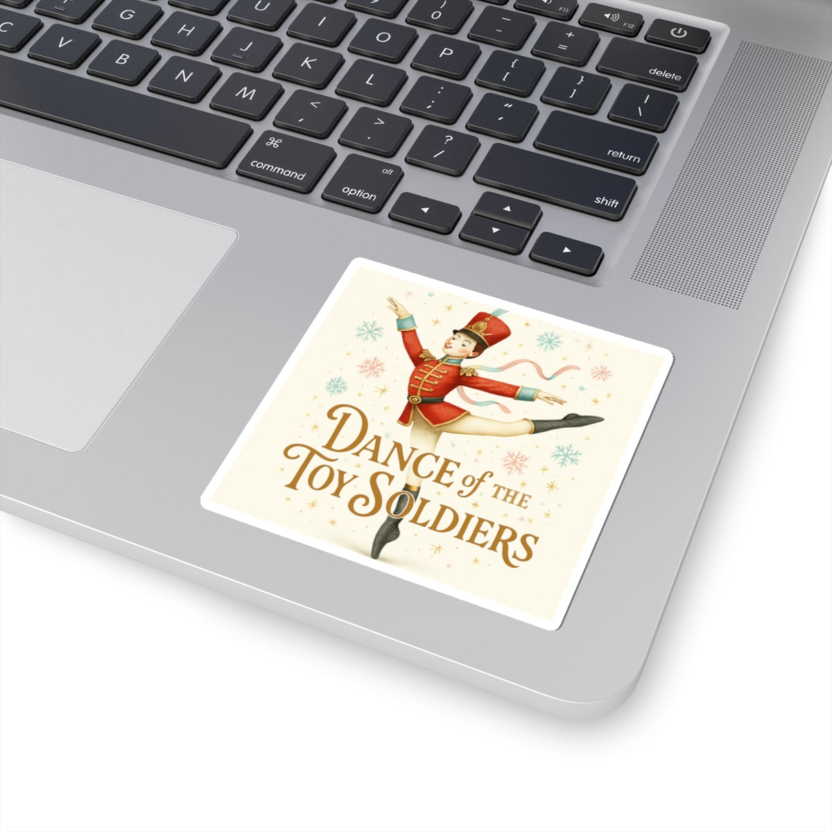 Dance of the Toy Soldiers Kiss-Cut Sticker — Vintage Nutcracker Ballerina Holiday Decal