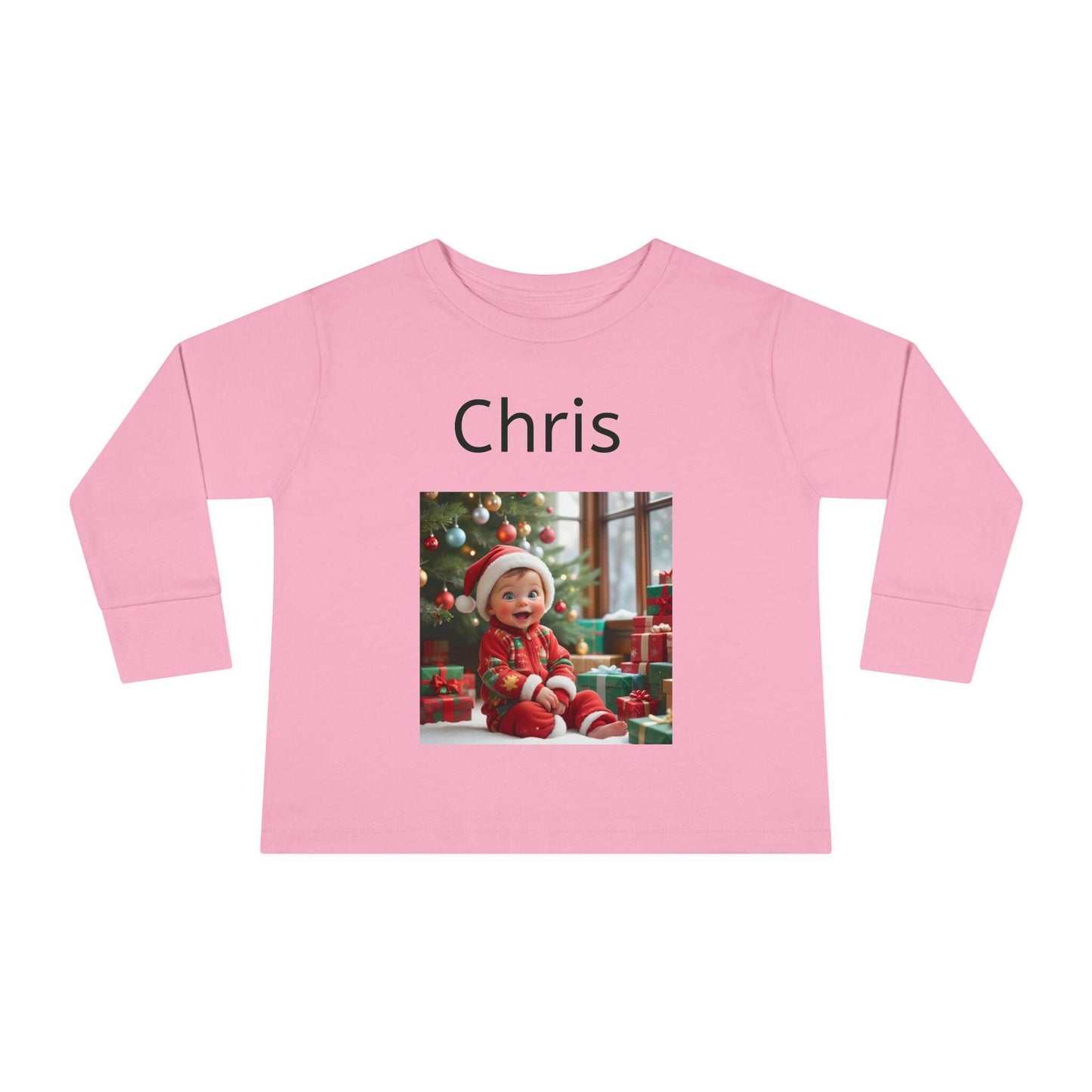 Festive Toddler Long Sleeve Tee, Christmas Shirt, Holiday Outfits, Winter Wear, Cute Baby Gift, Toddler Clothes
