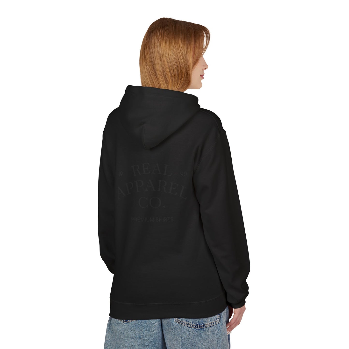 Real Apparel Co. Hoodie — Minimal Vintage Logo Pullover