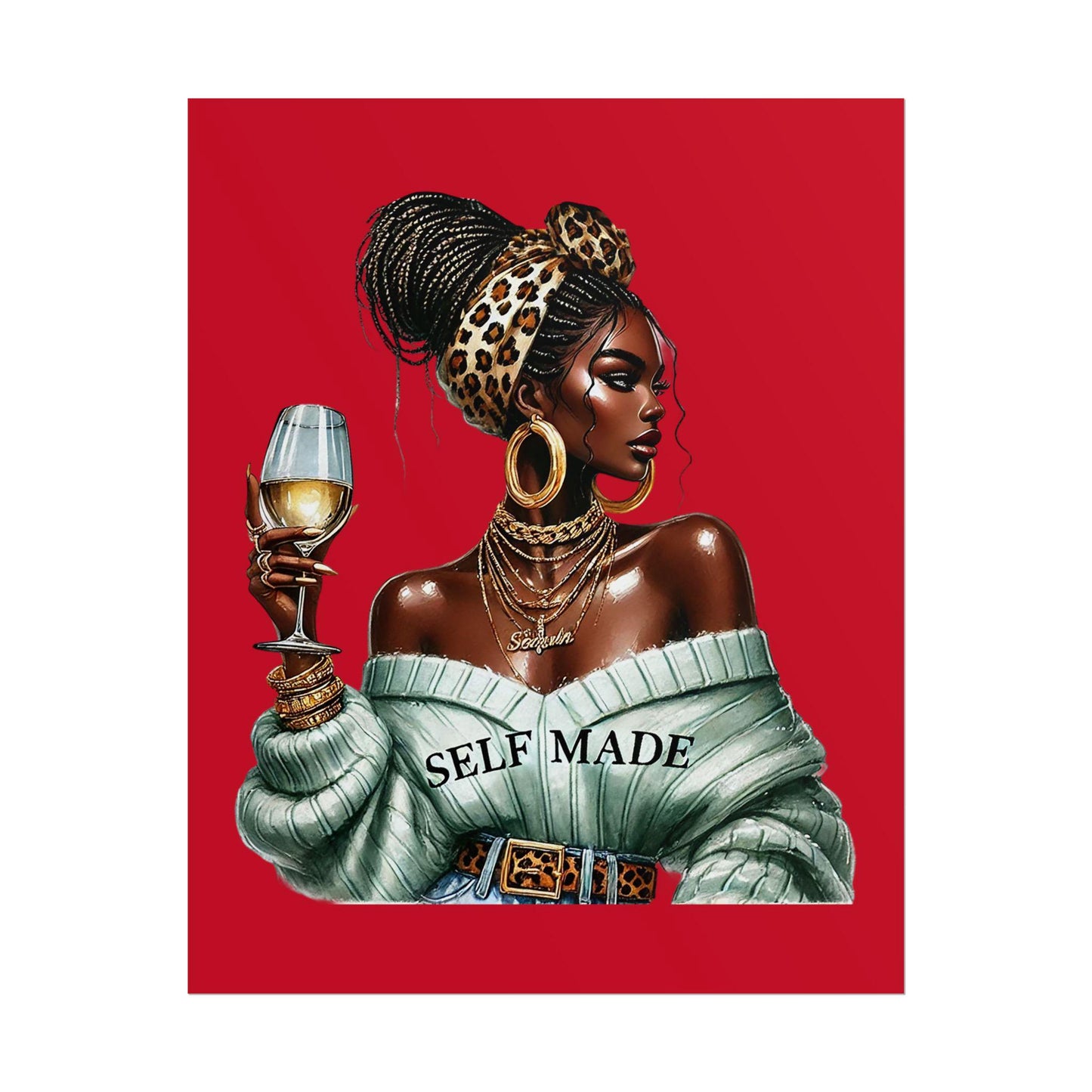 Chic Self-Made Rolled Poster - Empowering Wall Art, Motivational Decor, Unique Gift for Women, Home Office Inspiration, Modern Artwork