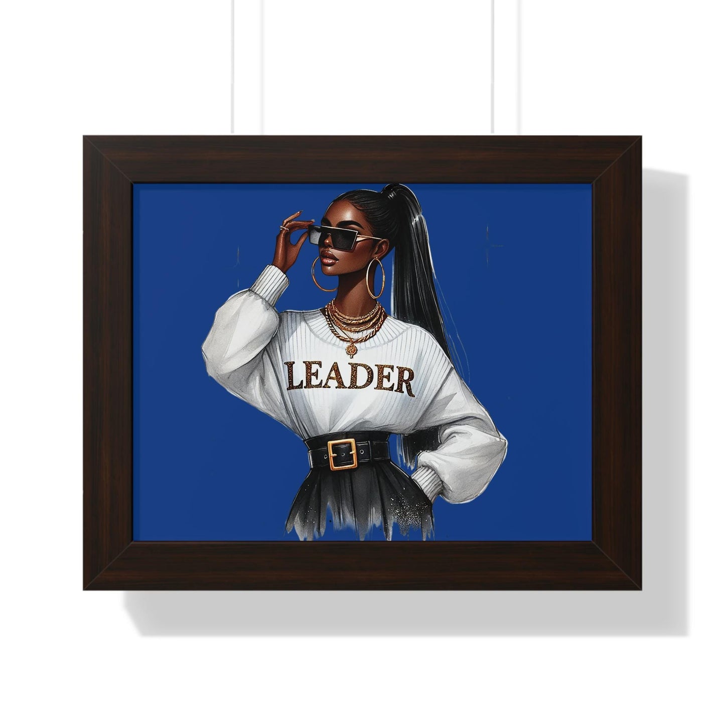 Empowering Framed Poster, Inspirational Wall Art, Leader Poster, Motivational Home Decor, Gift for Ambitious Women