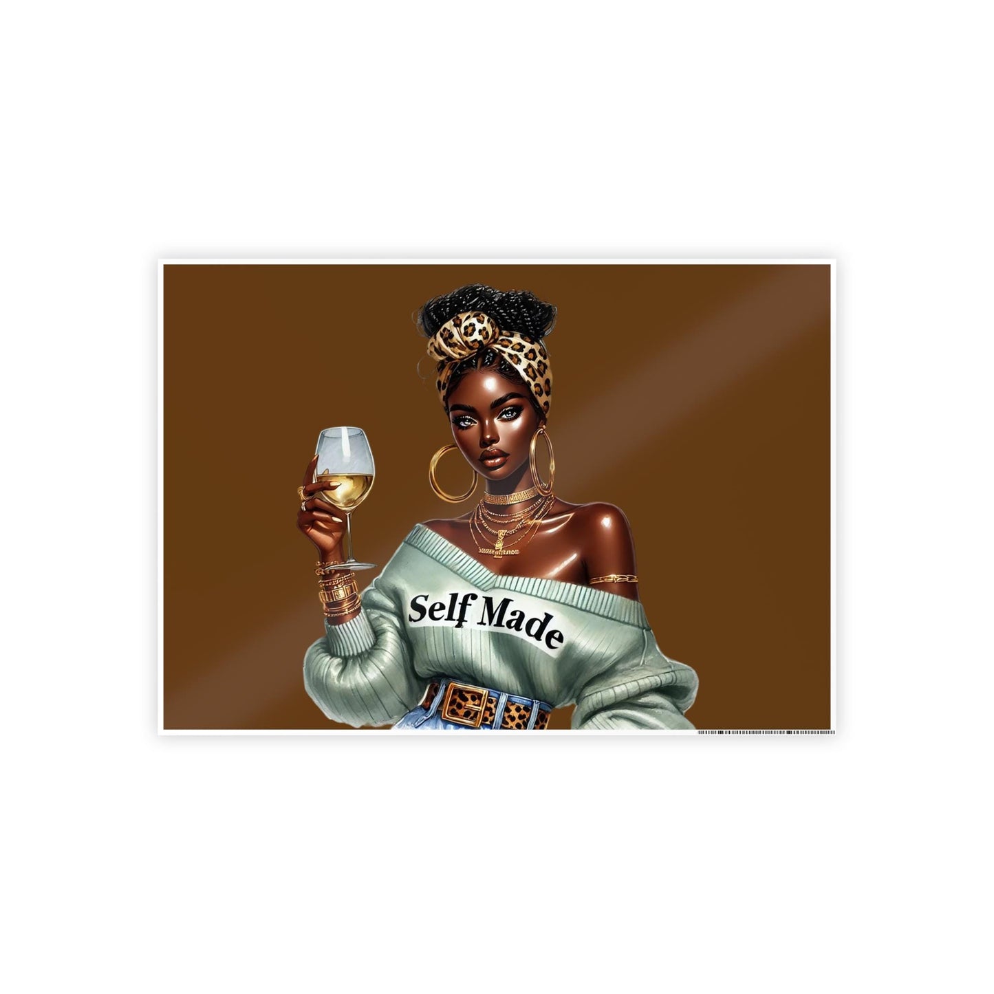 Self Made Gloss Posters, Inspirational Art Print, Home Decor, Motivational Wall Art, Gift for Her, Office Decor