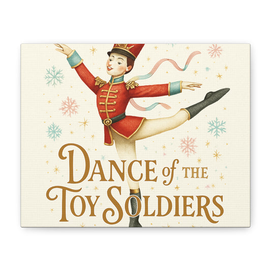 Dance of the Toy Soldiers Canvas Wall Art — Vintage Nutcracker Ballet Print