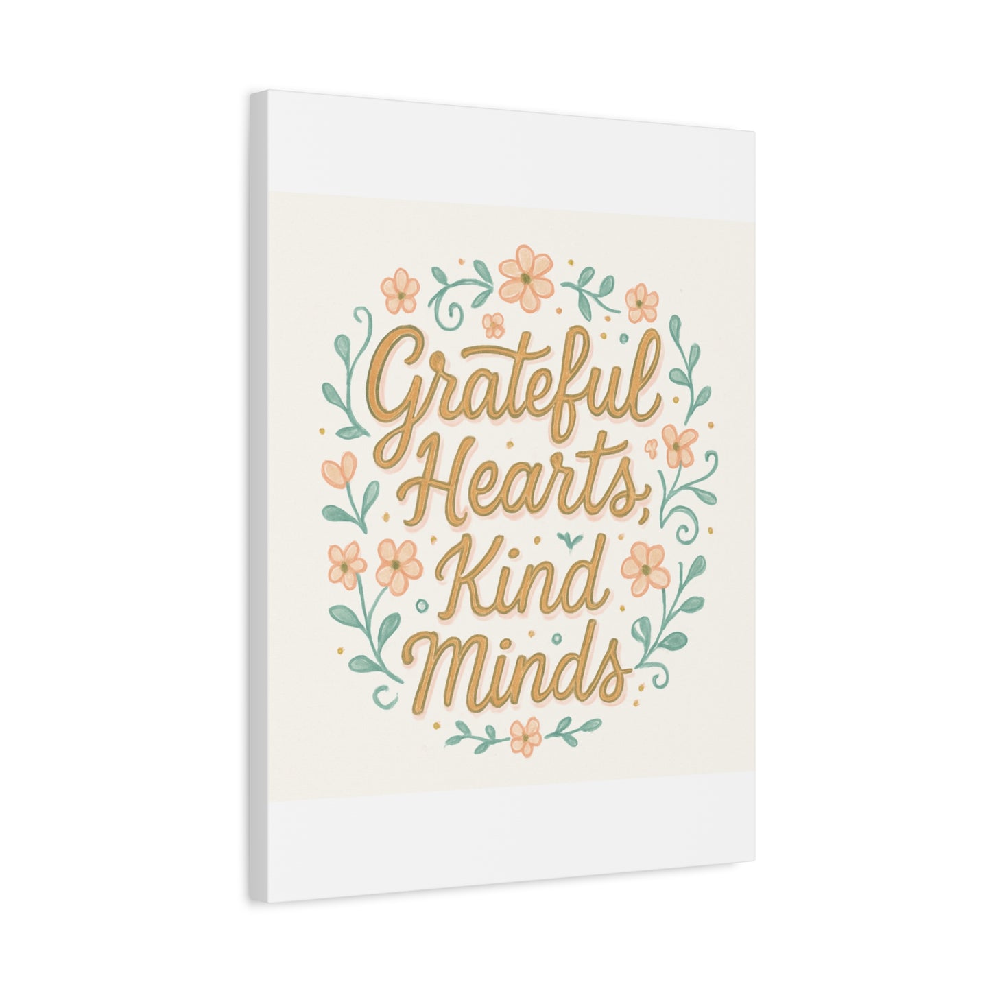 Grateful Hearts Kind Minds Canvas Wall Art