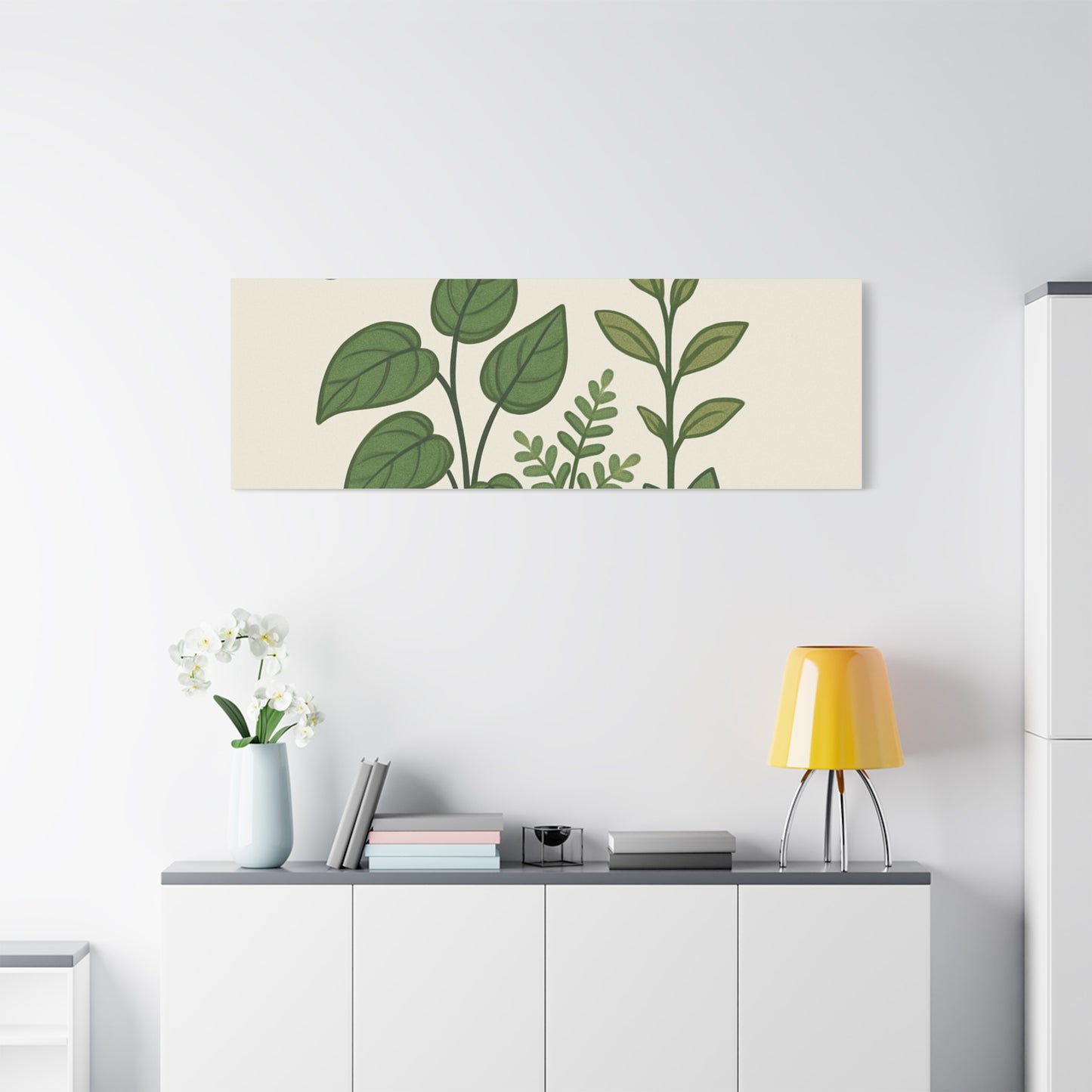 Grow Through It Canvas Wall Art — Botanical Inspirational Quote Matte Print