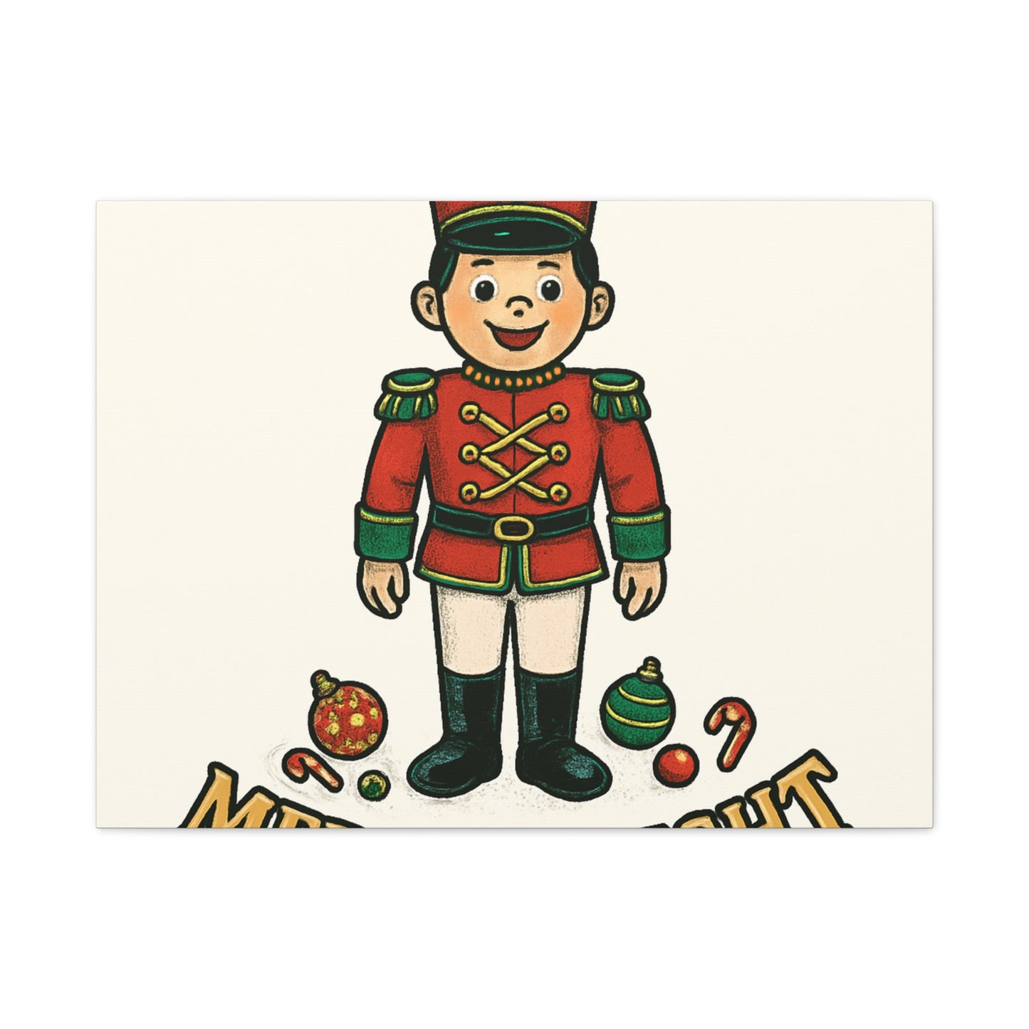 Nutcracker Soldier Matte Canvas Wall Art — Merry & Bright Holiday Decor