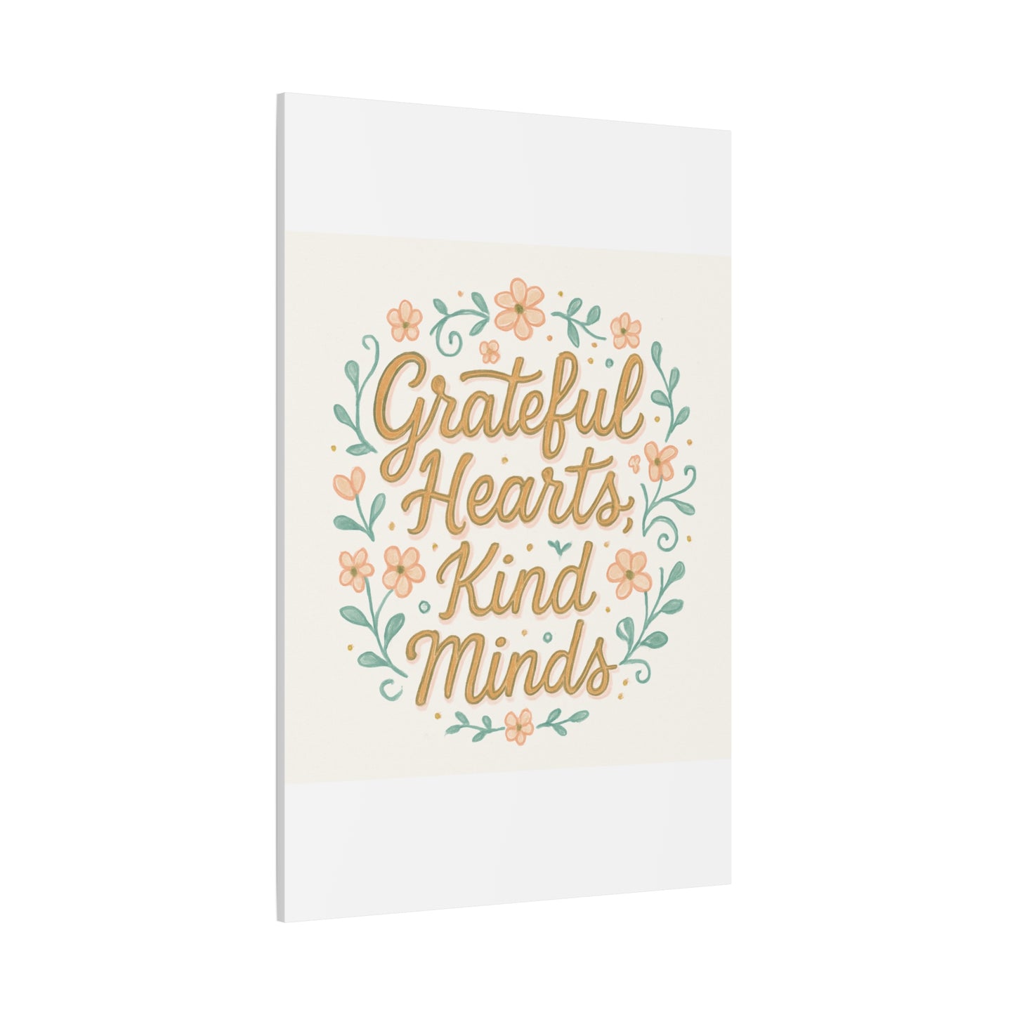 Grateful Hearts Kind Minds Canvas Wall Art