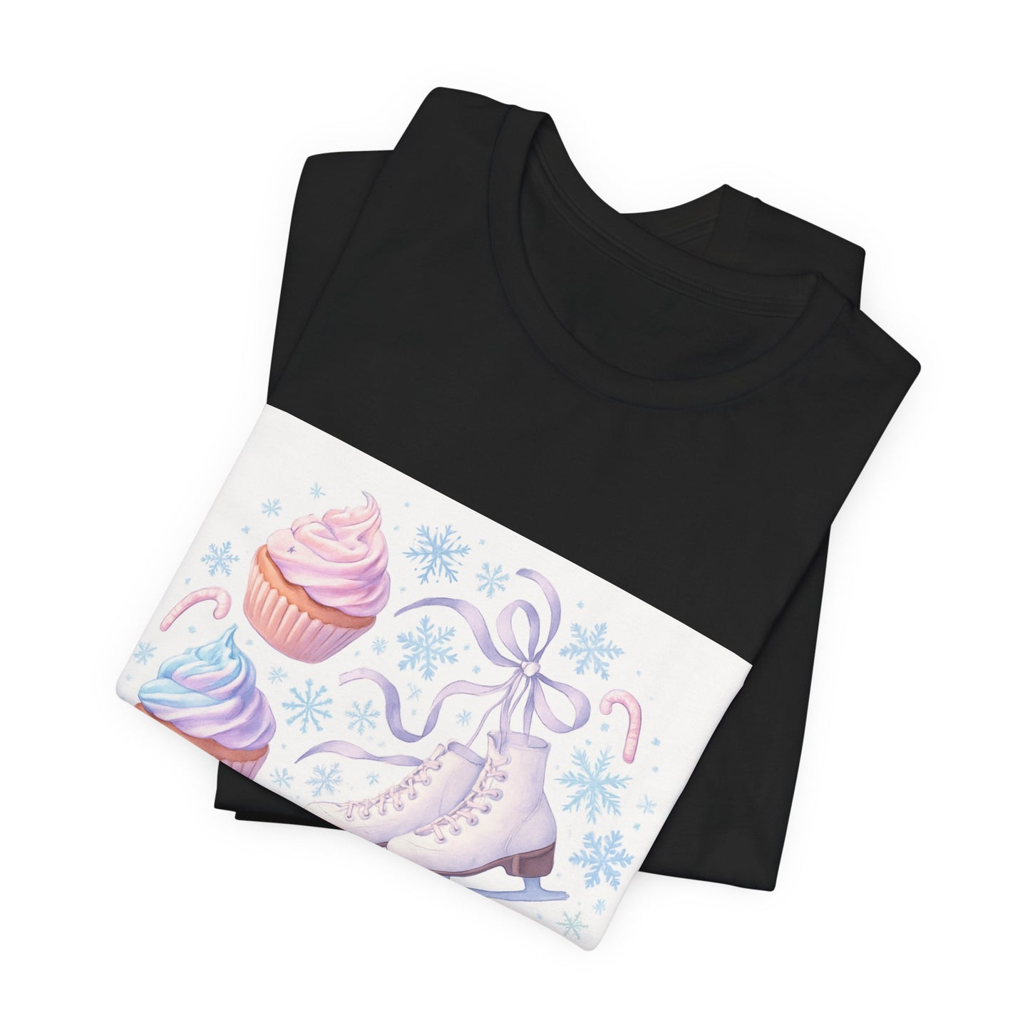 Winter Magic Party T-Shirt — Ice Skate & Cupcakes Holiday Tee