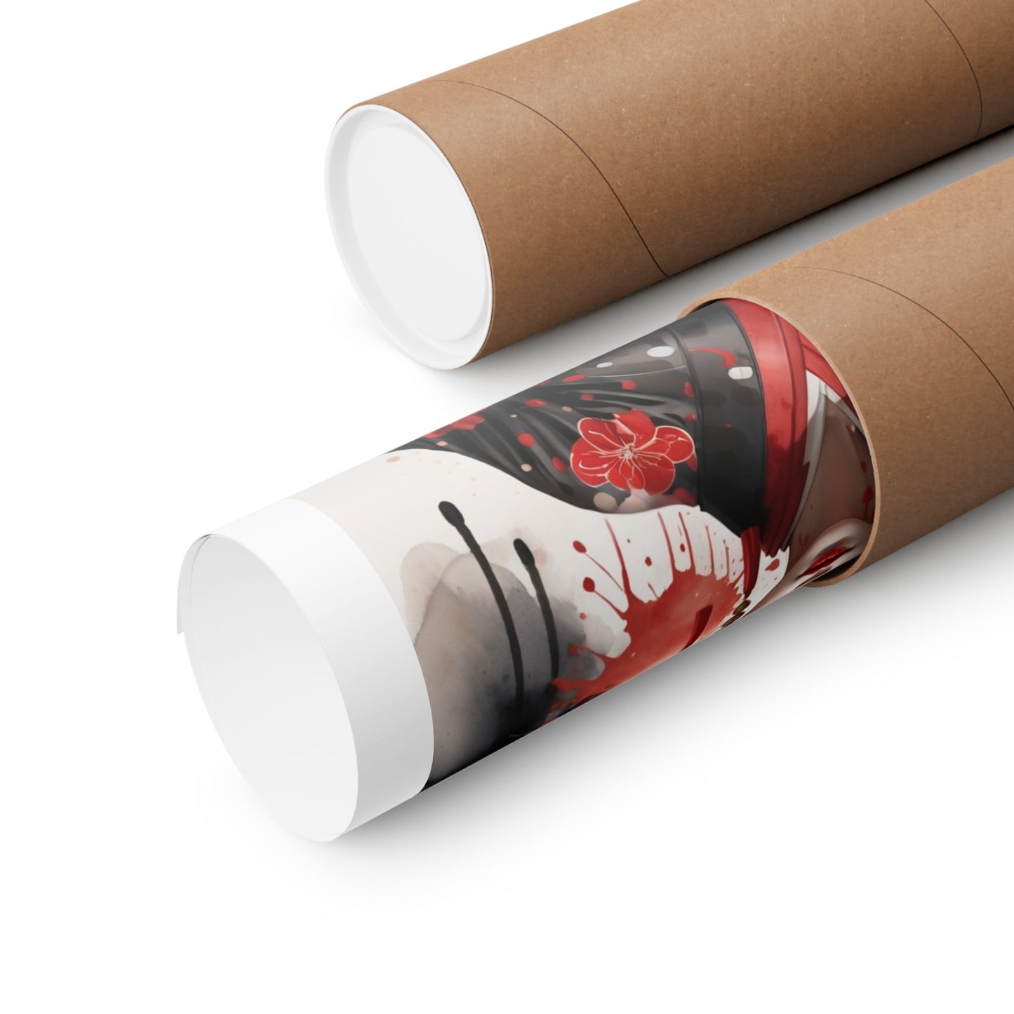 Geisha Noir Matte Poster — Japanese Female Portrait Wall Art