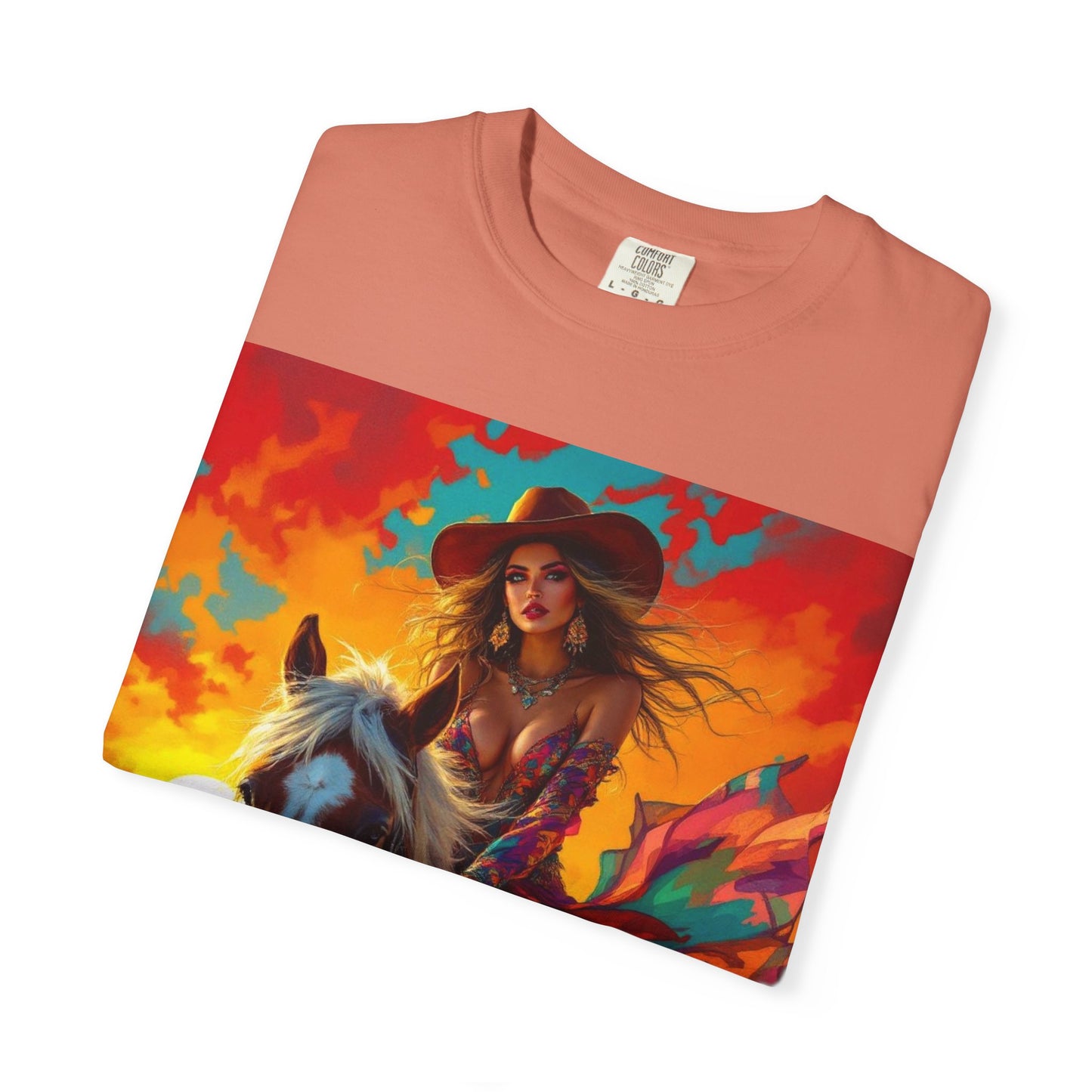 Sunset Cowgirl Horse T-Shirt