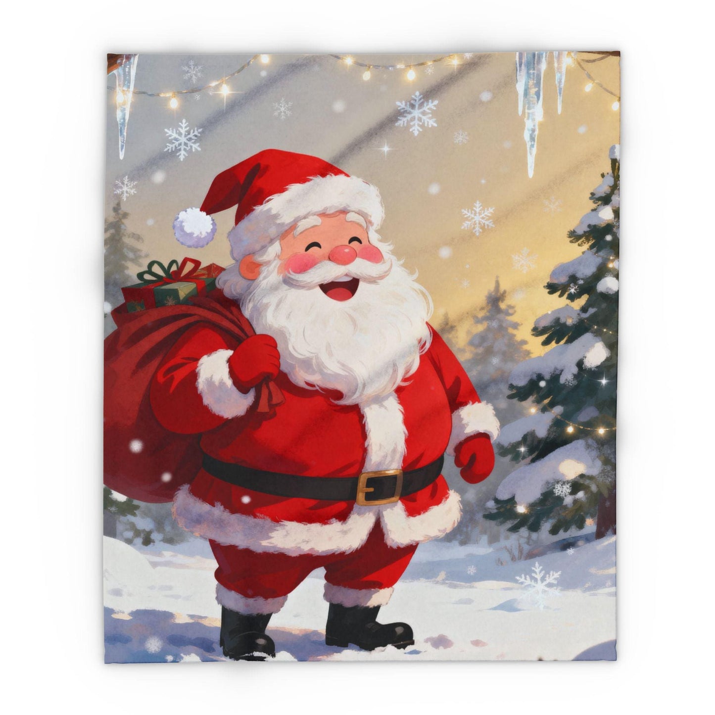 Cozy Christmas Fleece Blanket featuring Santa - Perfect Holiday Gift for Kids, Warm Home Decor, Winter Snuggles, Festive Couch [...]