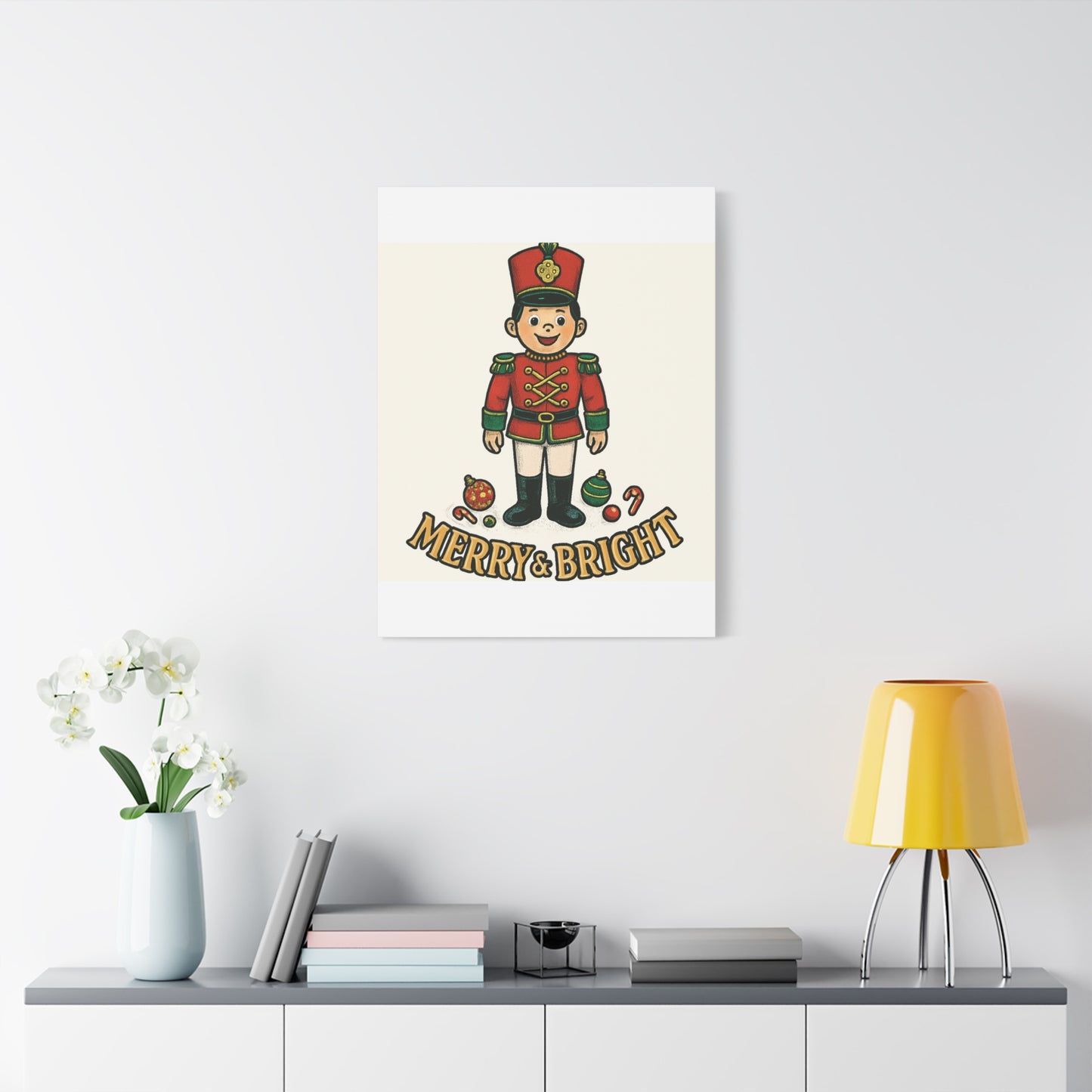 Nutcracker Soldier Matte Canvas Wall Art — Merry & Bright Holiday Decor