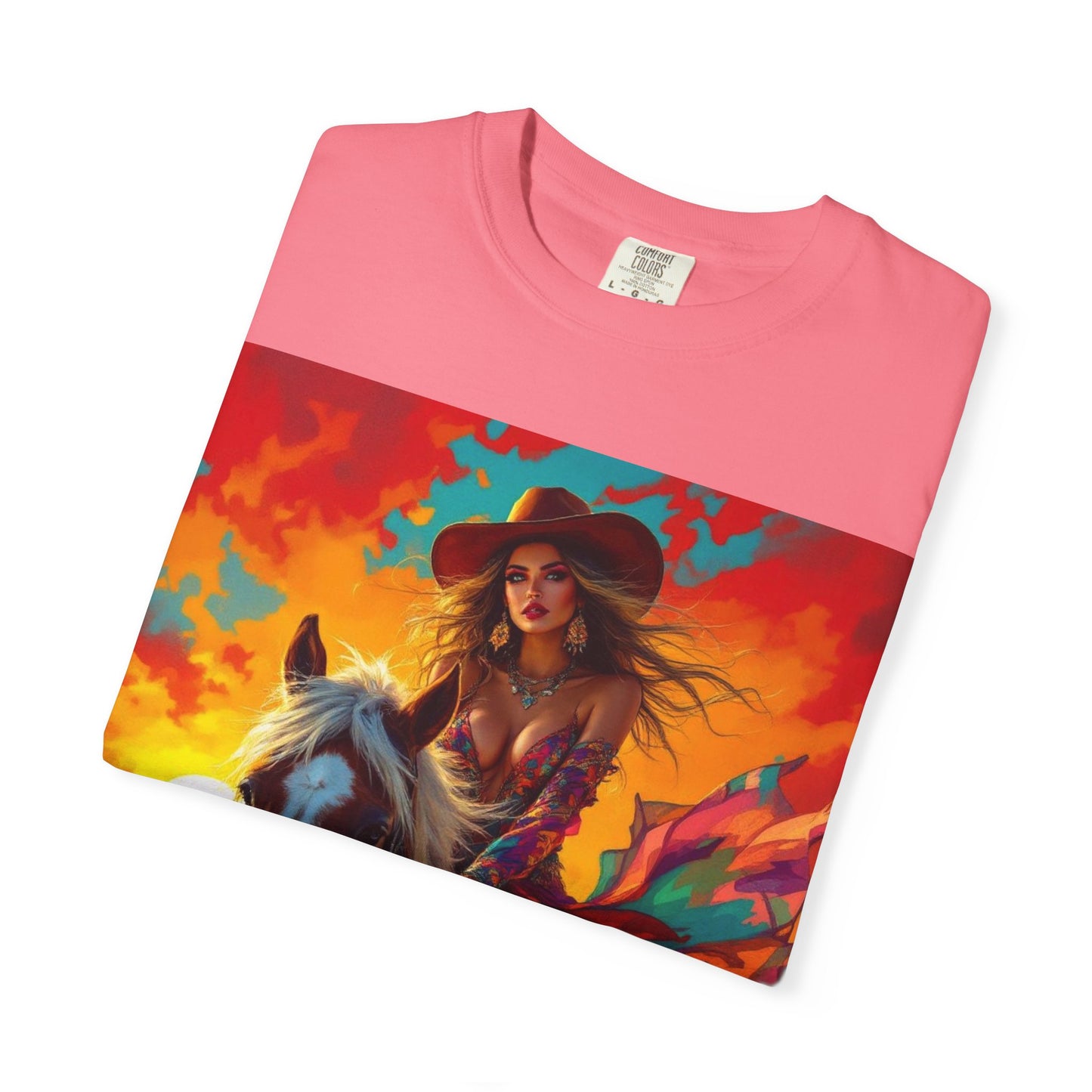 Sunset Cowgirl Horse T-Shirt