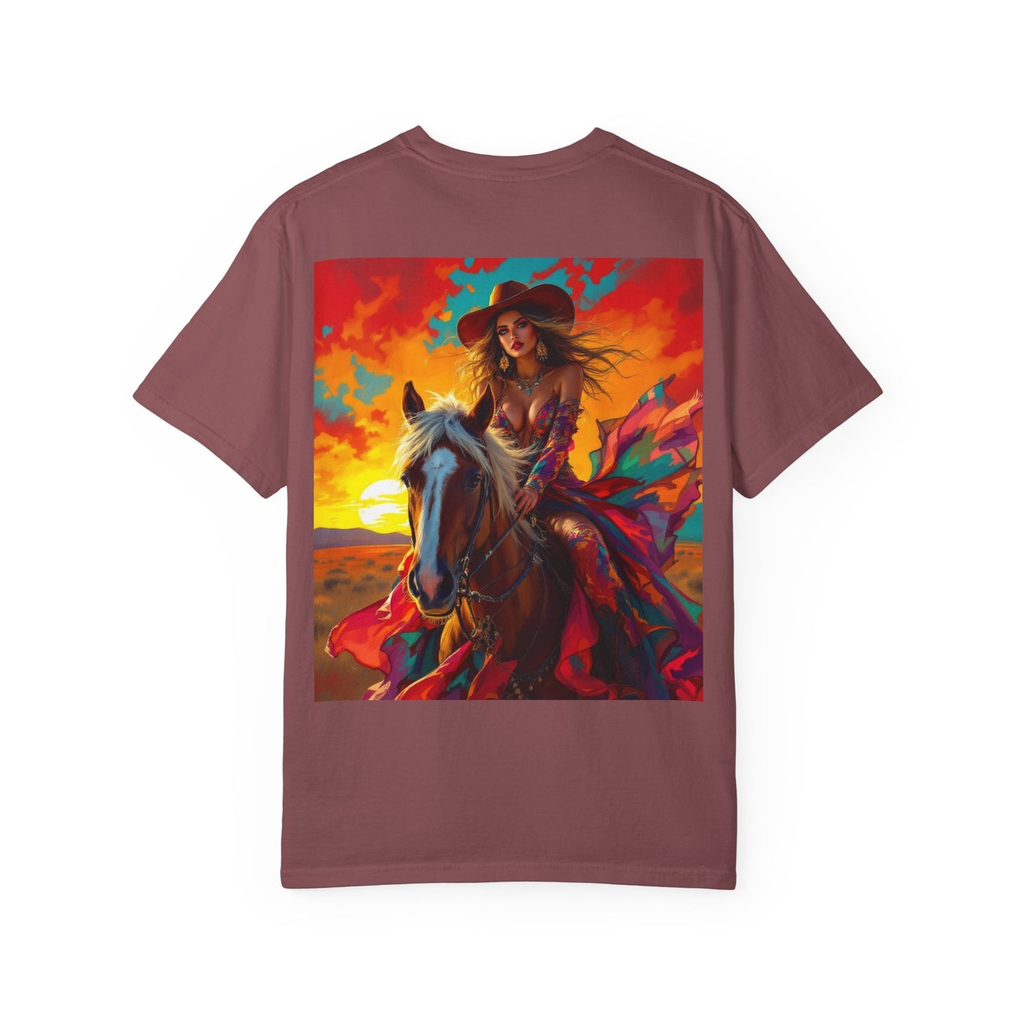 Sunset Cowgirl Horse T-Shirt