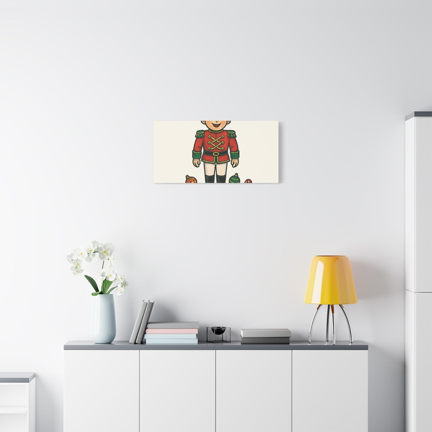 Nutcracker Soldier Matte Canvas Wall Art — Merry & Bright Holiday Decor