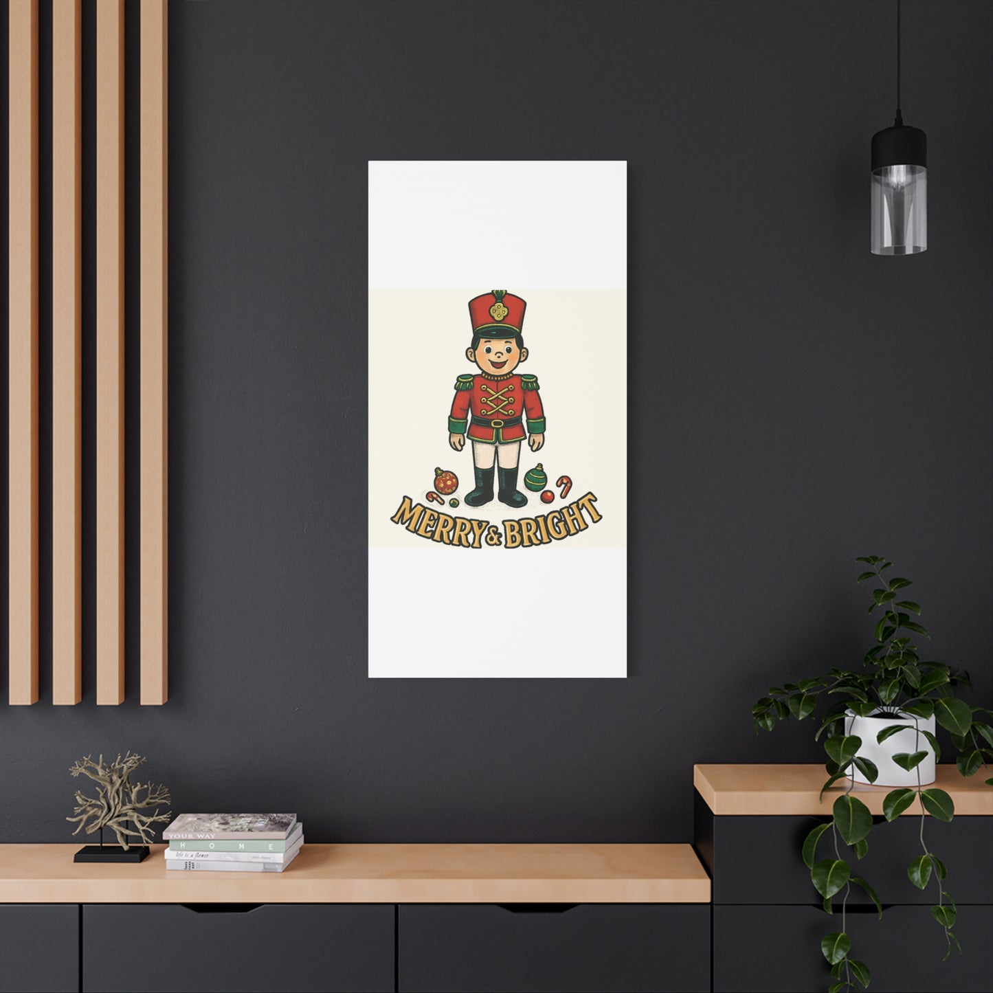 Nutcracker Soldier Matte Canvas Wall Art — Merry & Bright Holiday Decor