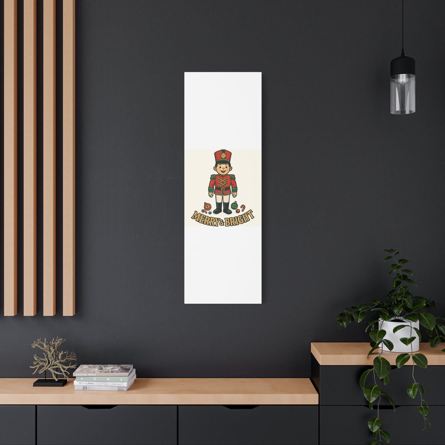 Nutcracker Soldier Matte Canvas Wall Art — Merry & Bright Holiday Decor