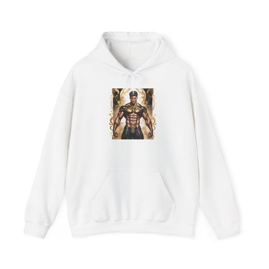 Mythic Warrior Hoodie — Fantasy Muscle God Graphic Sweatshirt