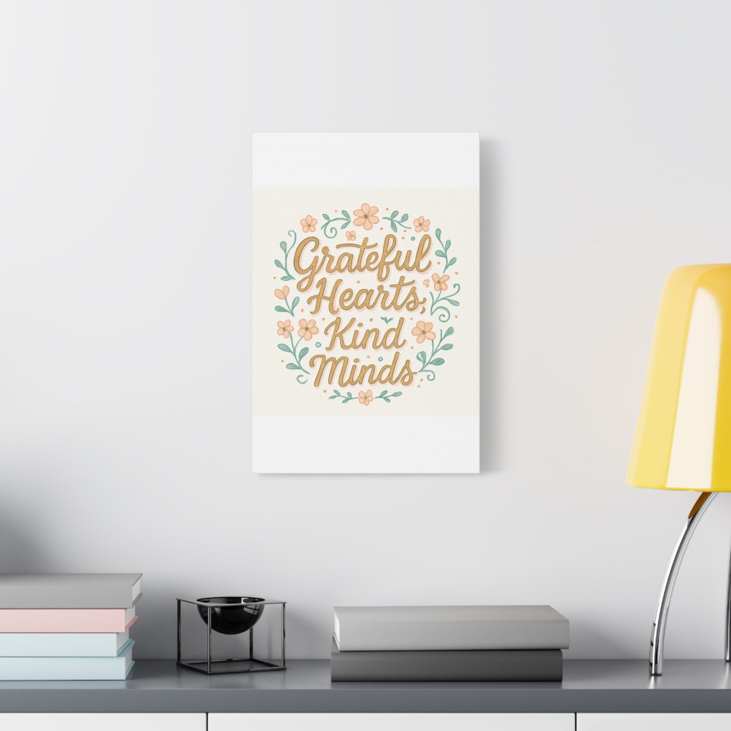 Grateful Hearts Kind Minds Canvas Wall Art