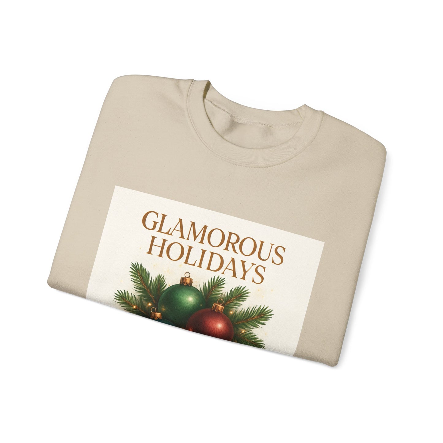 Glamorous Holidays Sweatshirt — Festive Christmas Ornament Crewneck