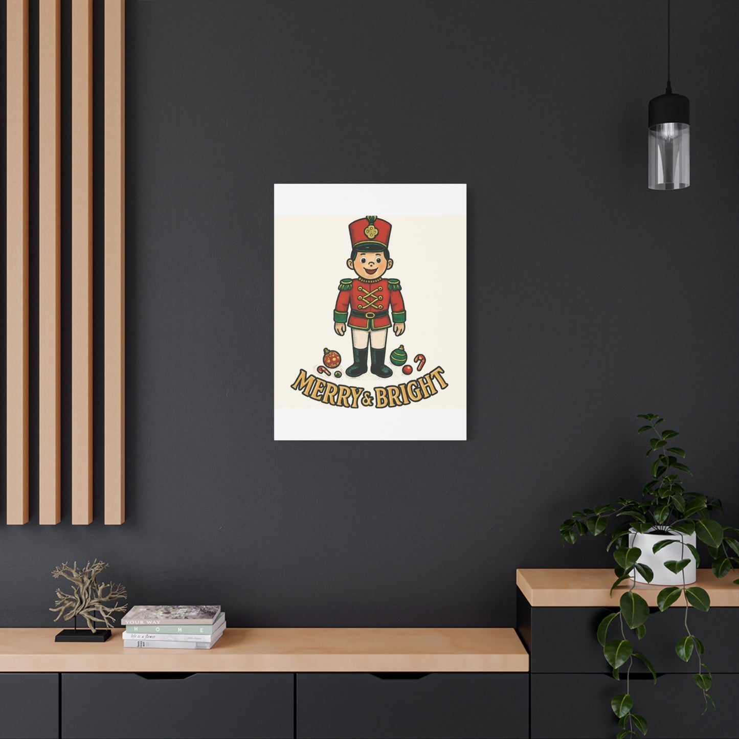 Nutcracker Soldier Matte Canvas Wall Art — Merry & Bright Holiday Decor