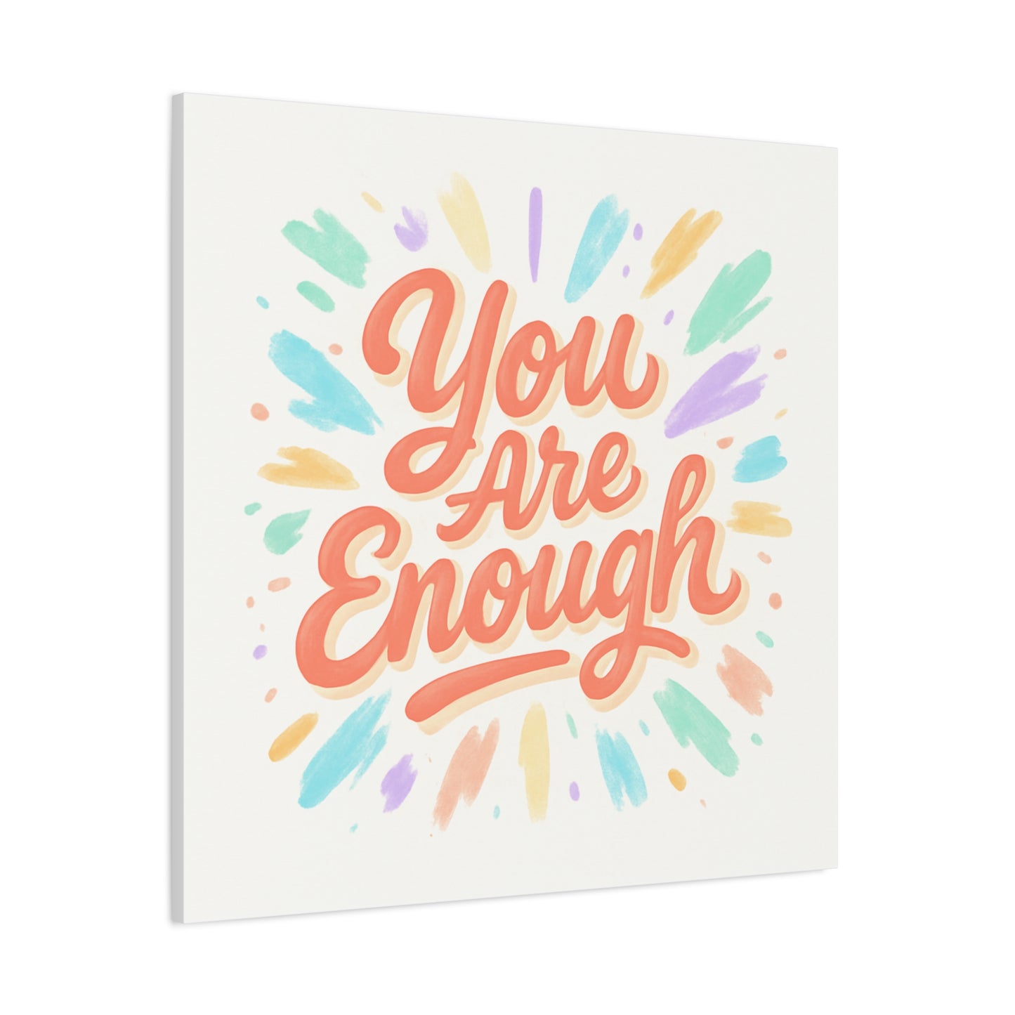 You Are Enough Canvas Wall Art — Inspirational Motivational Quote