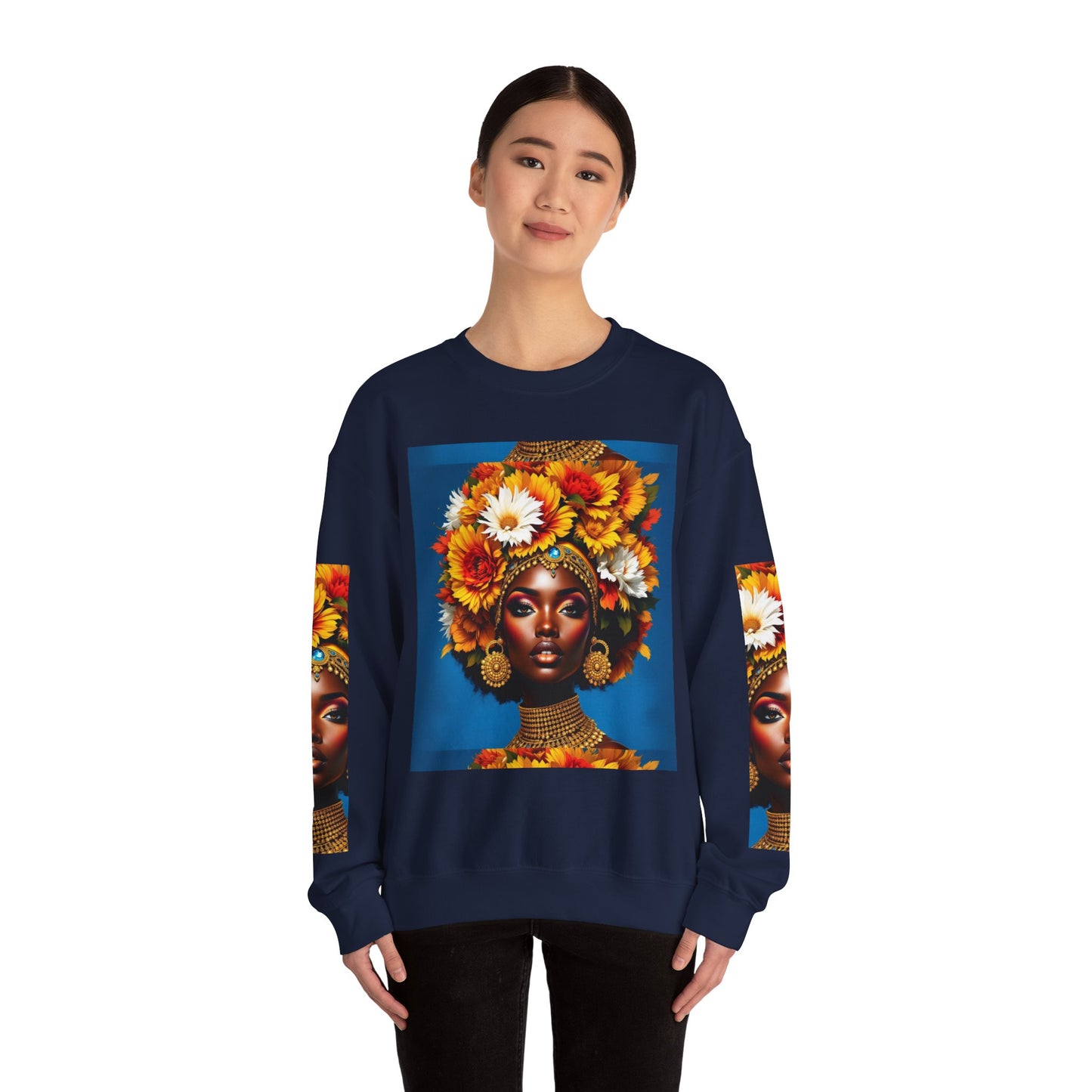 Floral Queen Crewneck Sweatshirt - Unisex Heavy Blend™