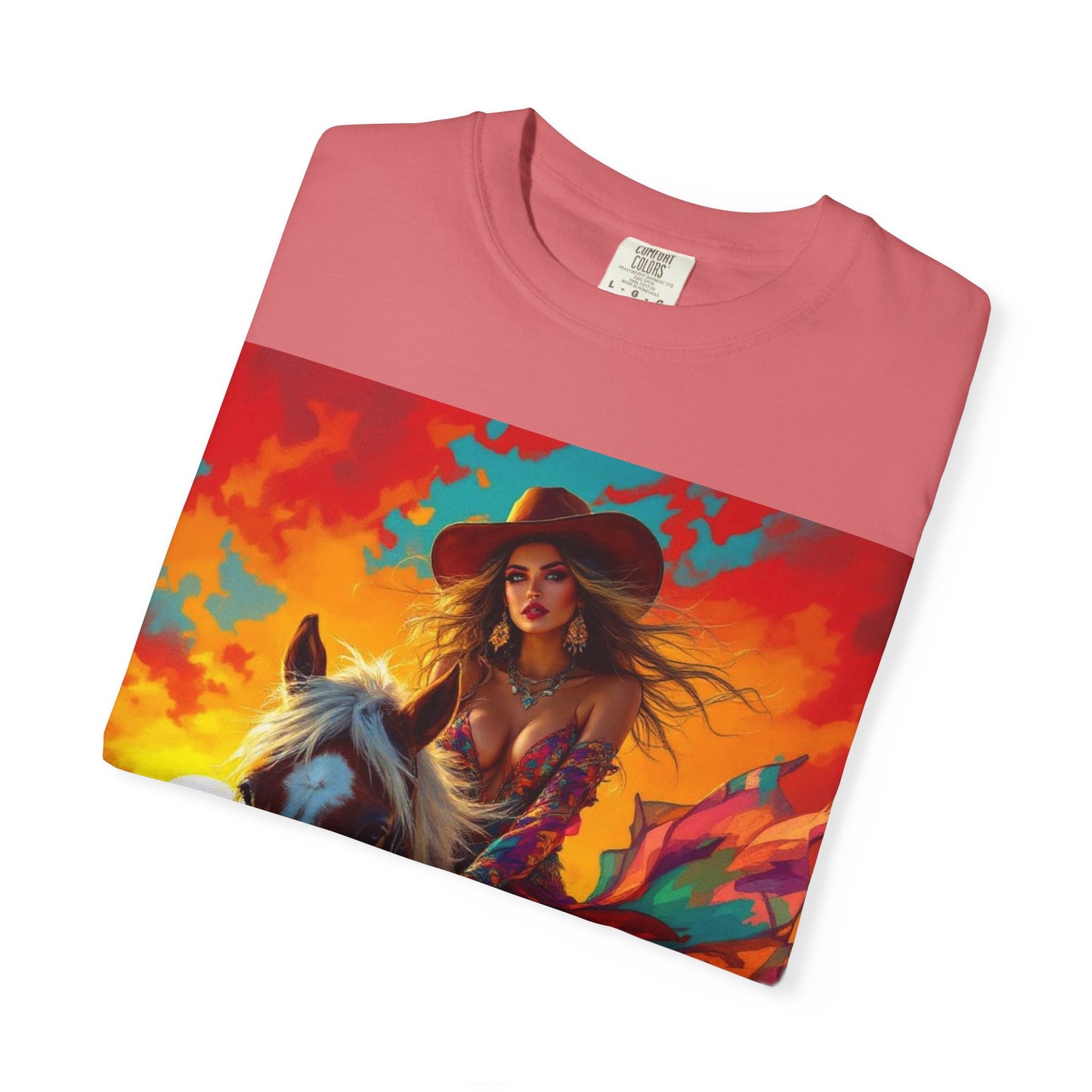 Sunset Cowgirl Horse T-Shirt