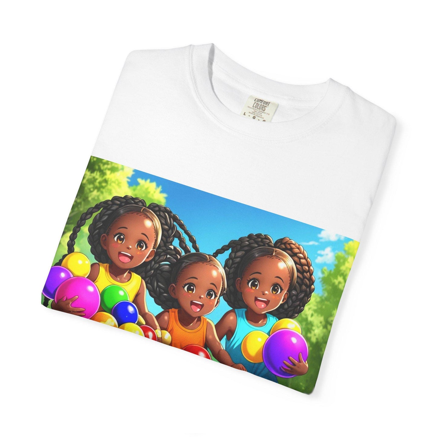 Kids Graphic T-Shirt: Colorful Playful Design, Summer Cotton Tee