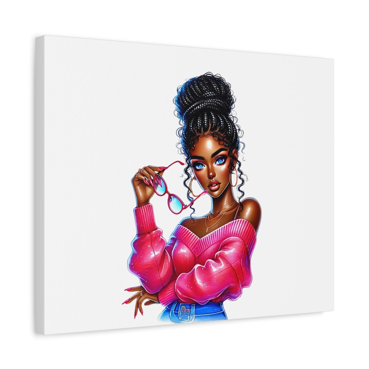 Stylish Canvas Art Print, Wall Decor for Home, Gift for Her, Modern Art, Woman Illustration, Trendy Wall Art