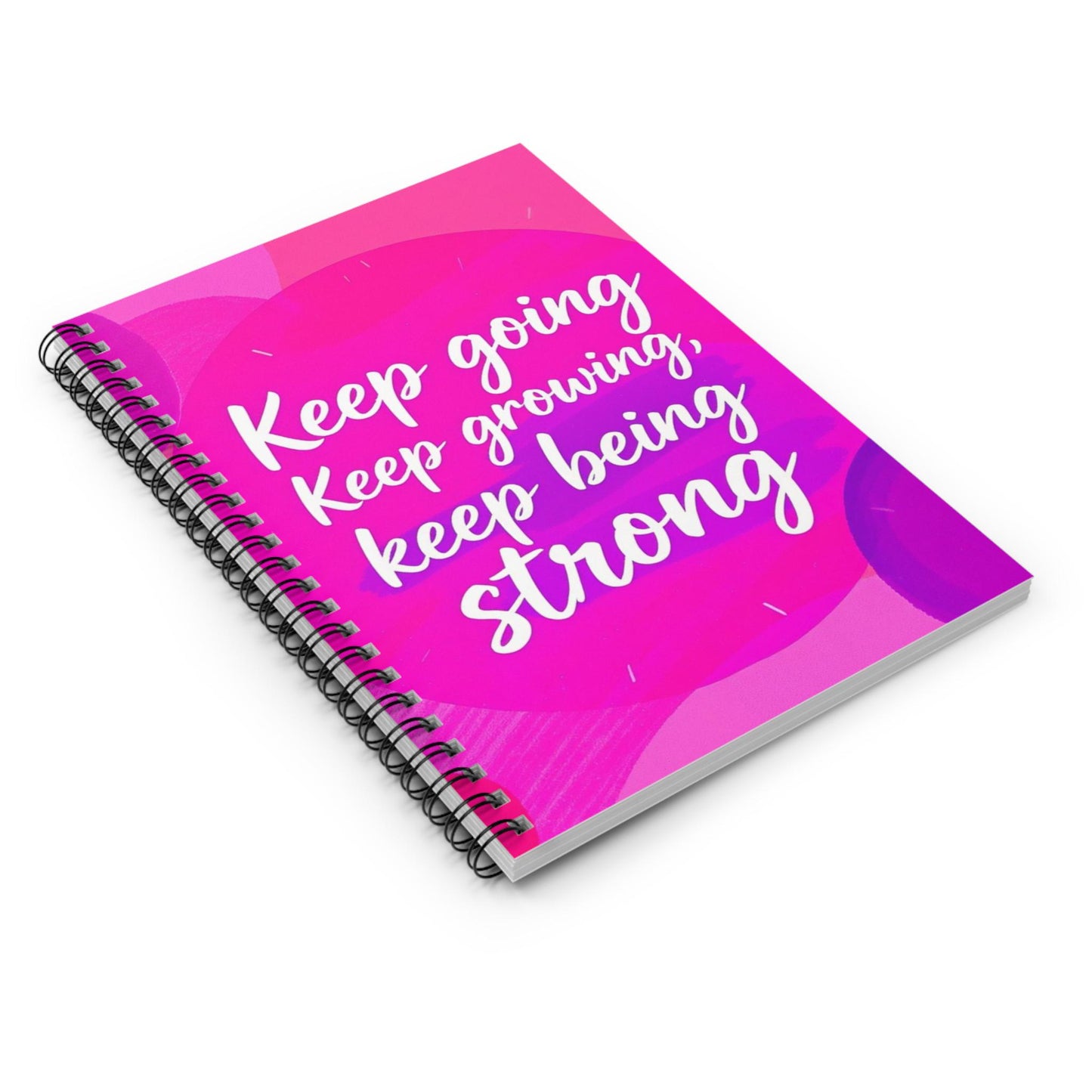 Inspiring Spiral Notebook - Motivational Journal for Daily Reflection, Keep Going Quote, Perfect for Gifts, Office, School, Self-Care
