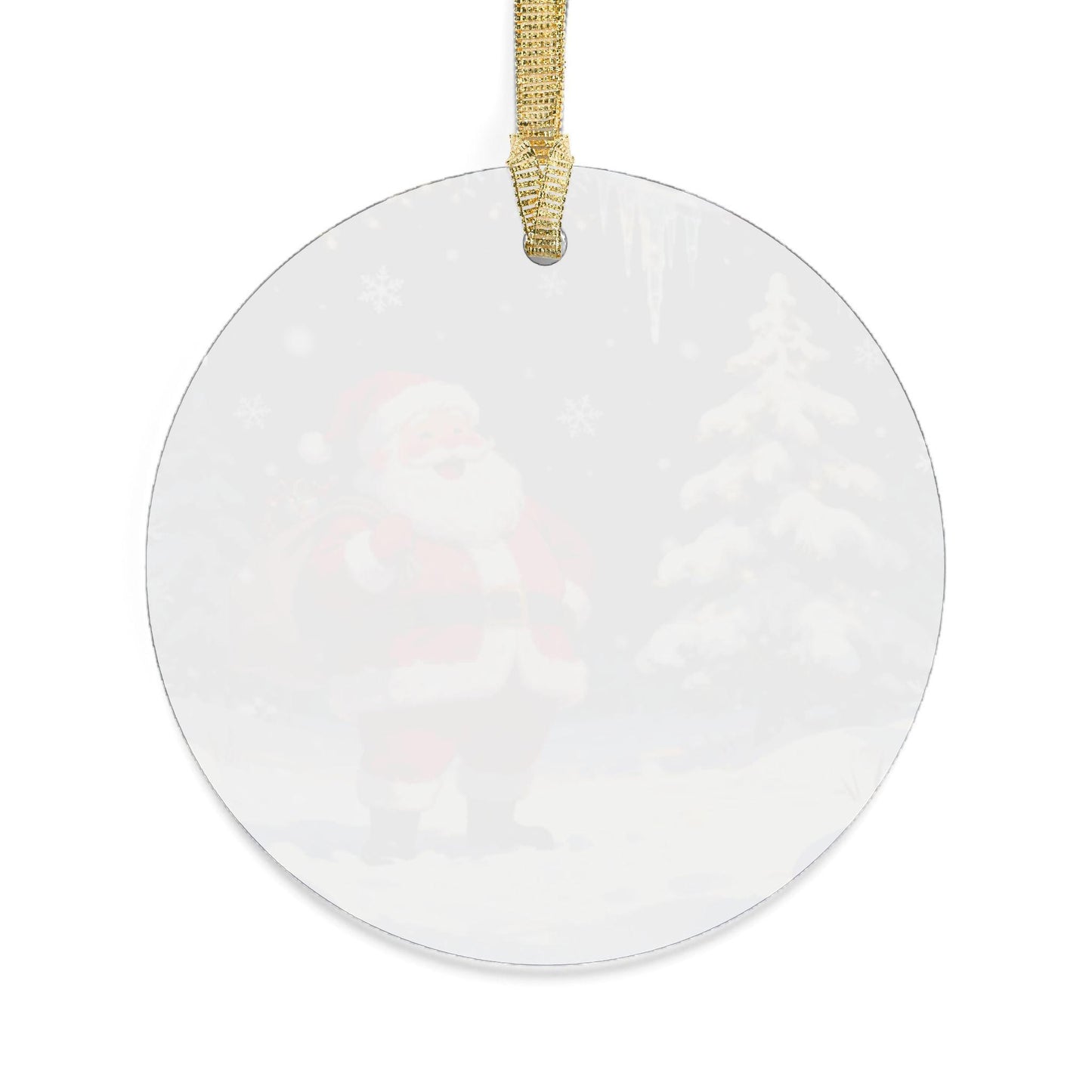 Festive Santa Acrylic Ornaments, Christmas Decor, Holiday Gifts, Personalized Tree Hangings, Winter Wonderland Decoration