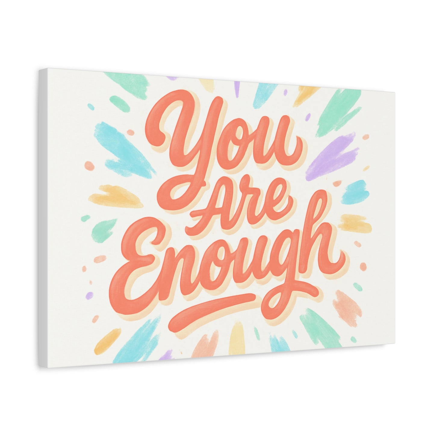 You Are Enough Canvas Wall Art — Inspirational Motivational Quote