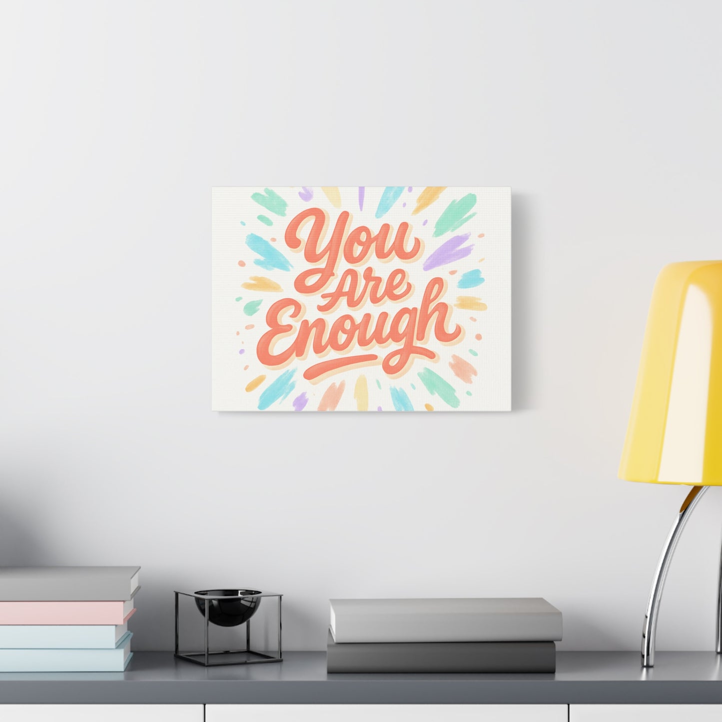 You Are Enough Canvas Wall Art — Inspirational Motivational Quote
