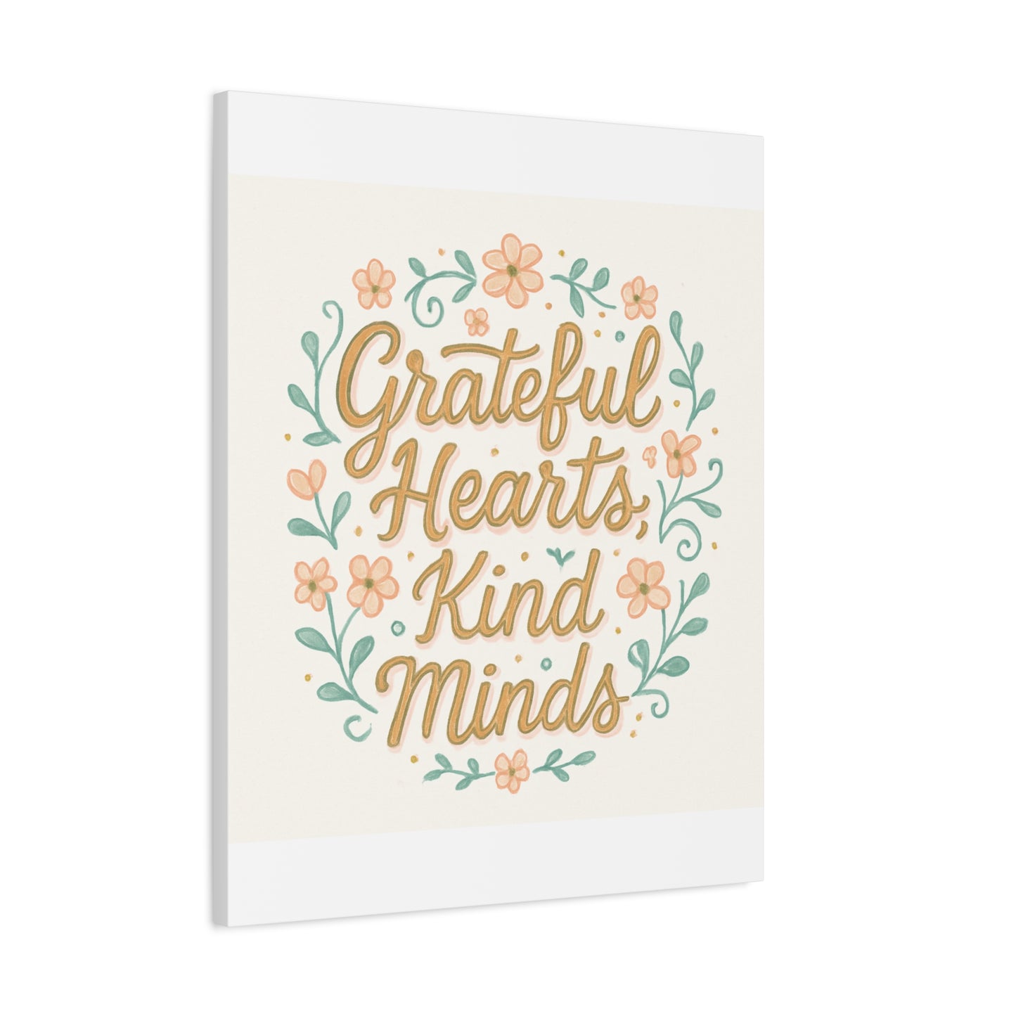 Grateful Hearts Kind Minds Canvas Wall Art