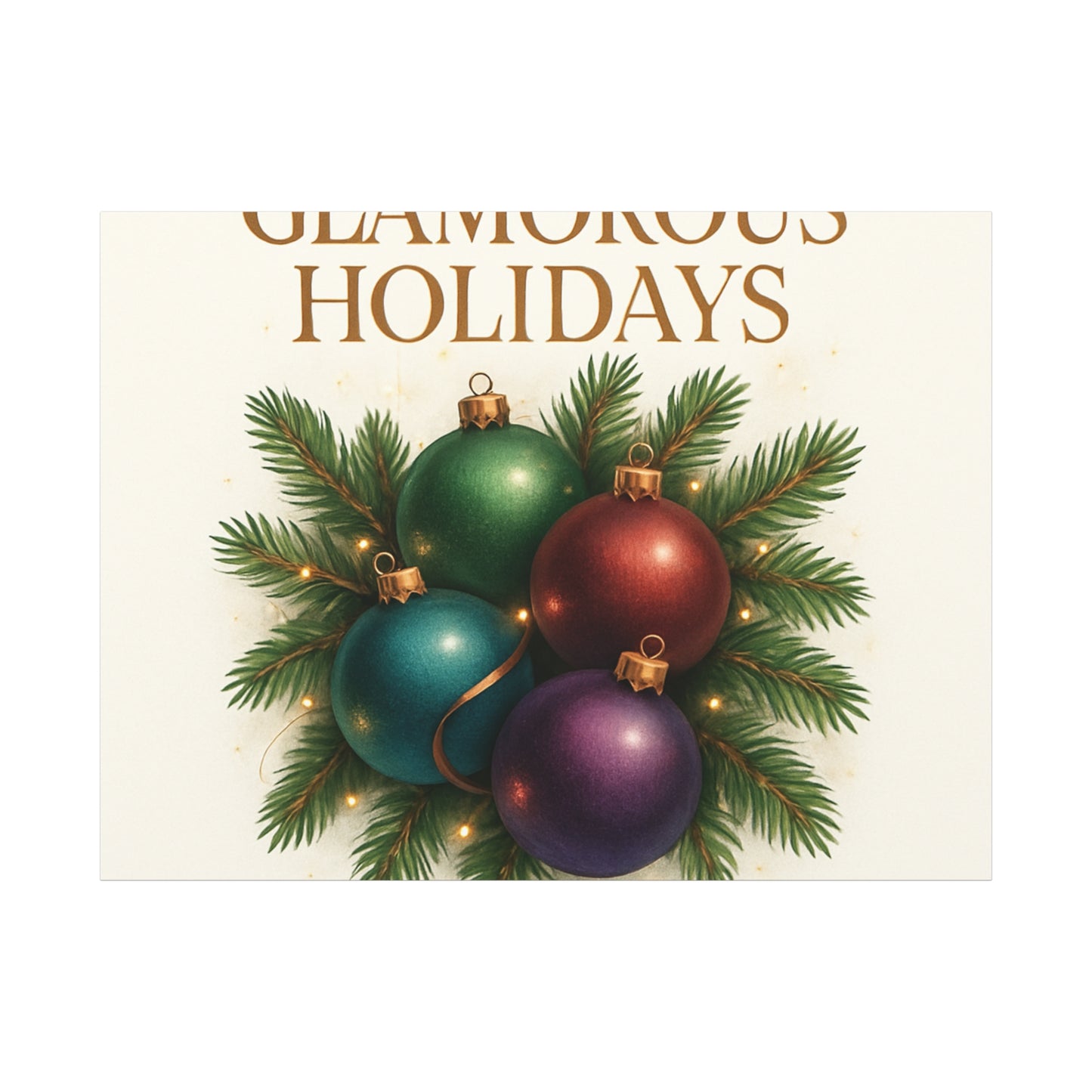 Glamorous Holidays Christmas Ornament Canvas Wall Art