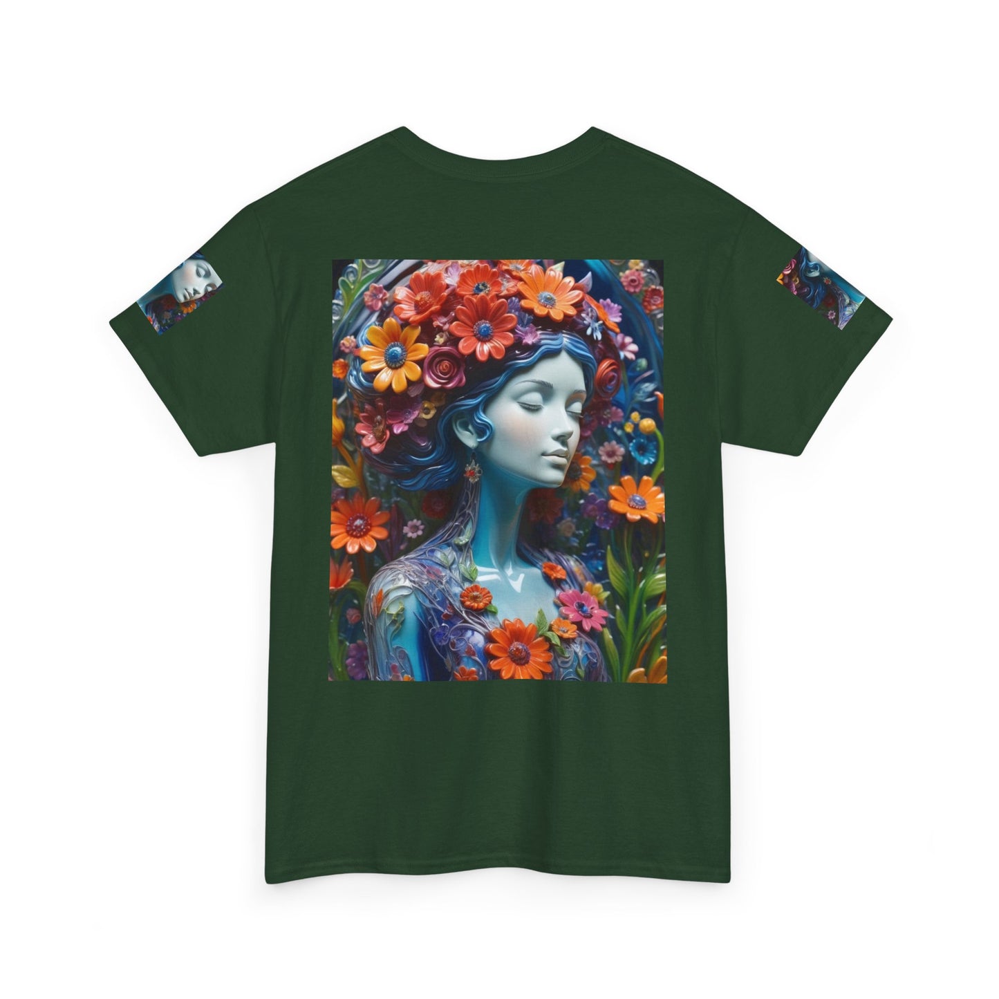 Floral Goddess T‑Shirt — Vibrant Flower Crown Art Tee