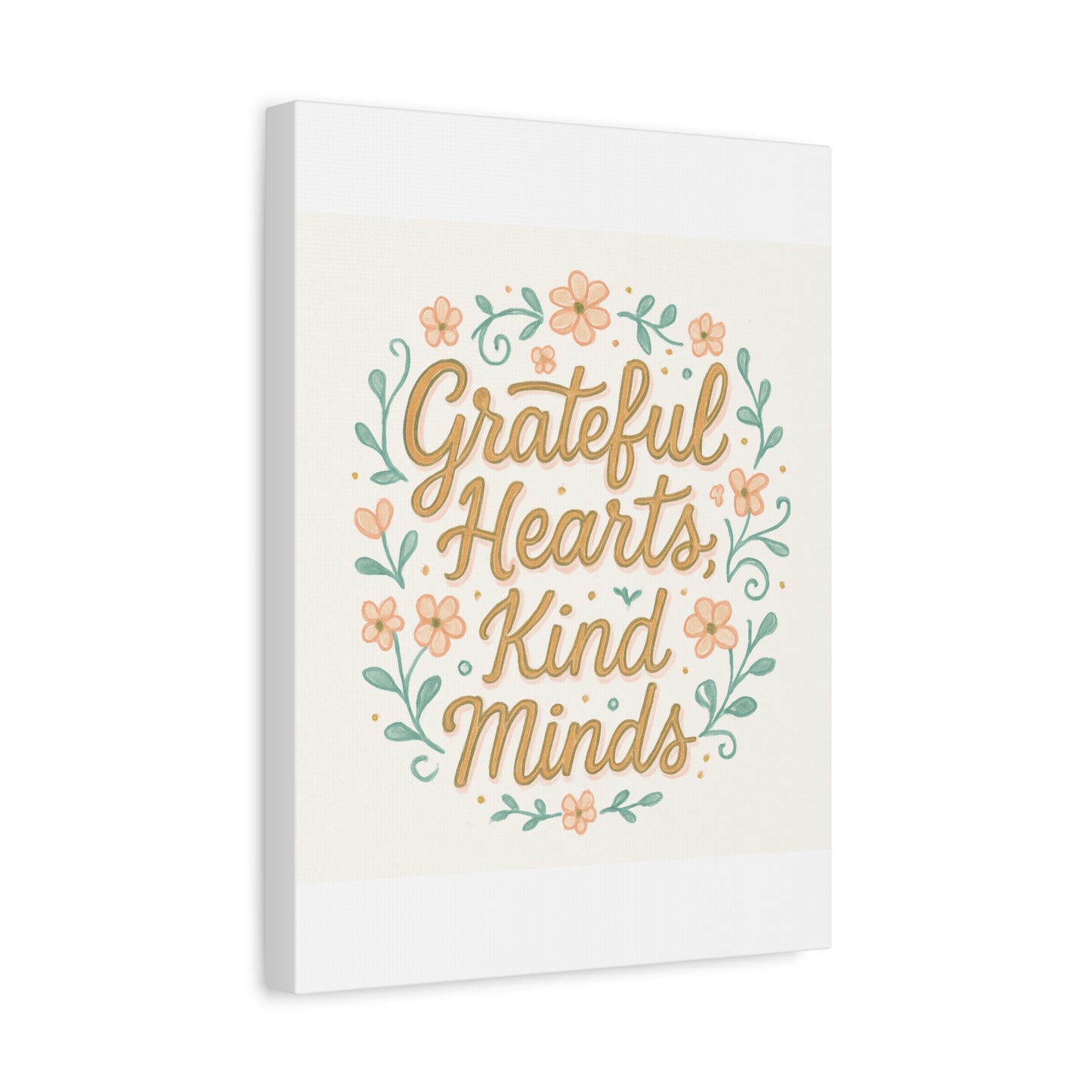 Grateful Hearts Kind Minds Canvas Wall Art