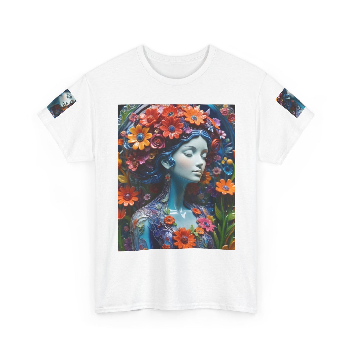 Floral Goddess T‑Shirt — Vibrant Flower Crown Art Tee