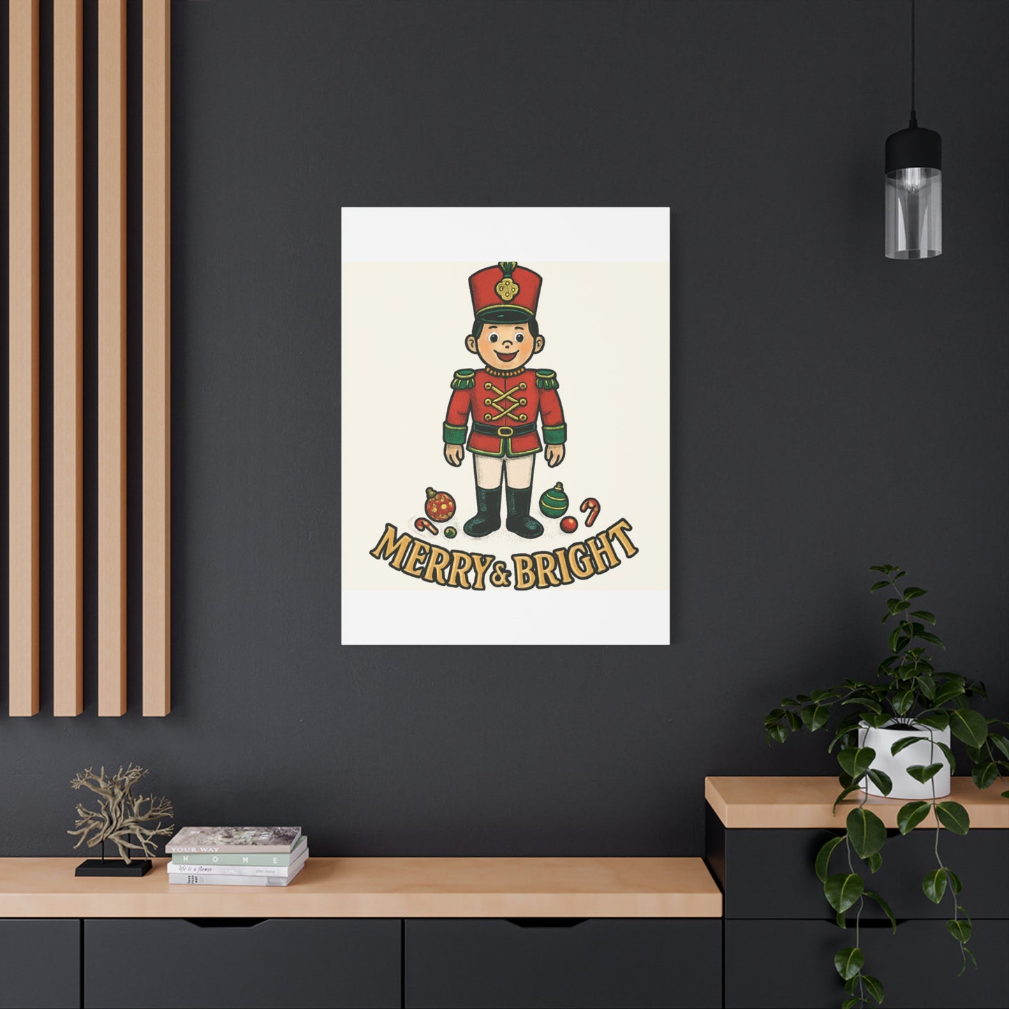 Nutcracker Soldier Matte Canvas Wall Art — Merry & Bright Holiday Decor