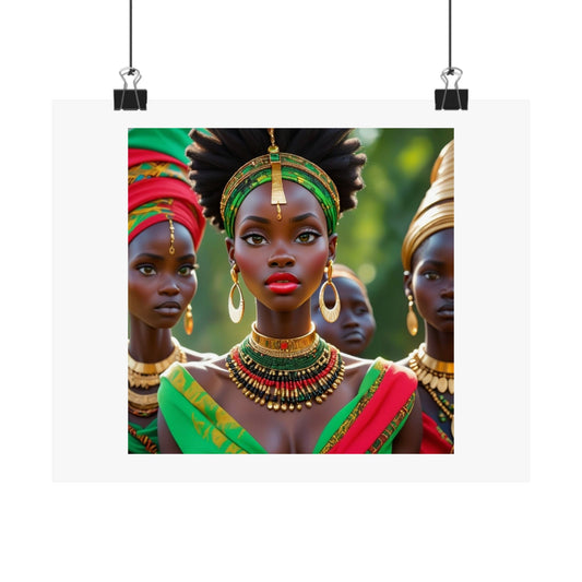 African Queen Matte Poster — Vibrant Cultural Wall Art