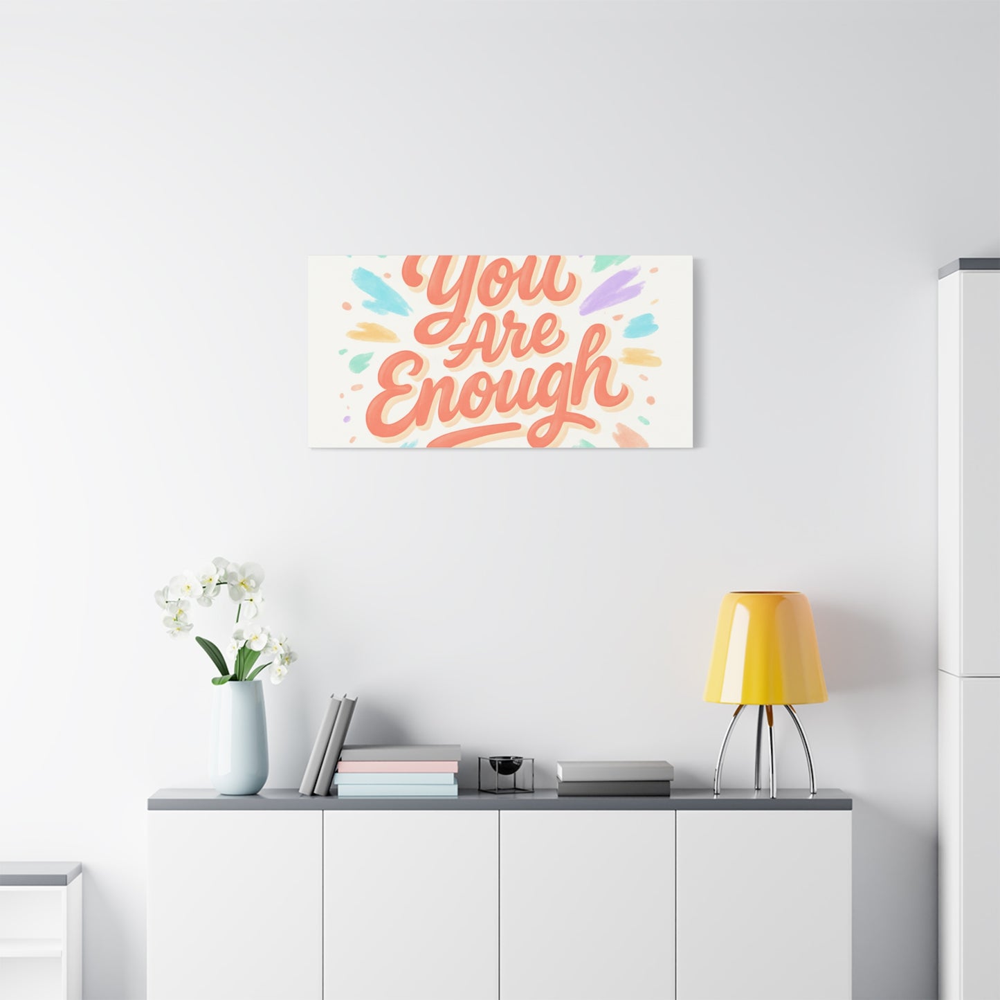 You Are Enough Canvas Wall Art — Inspirational Motivational Quote