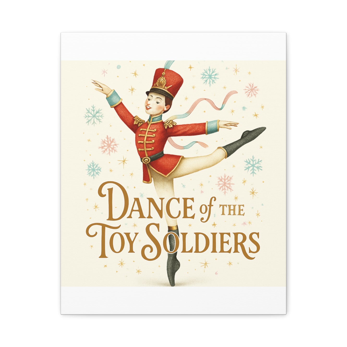 Dance of the Toy Soldiers Canvas Wall Art — Vintage Nutcracker Ballet Print