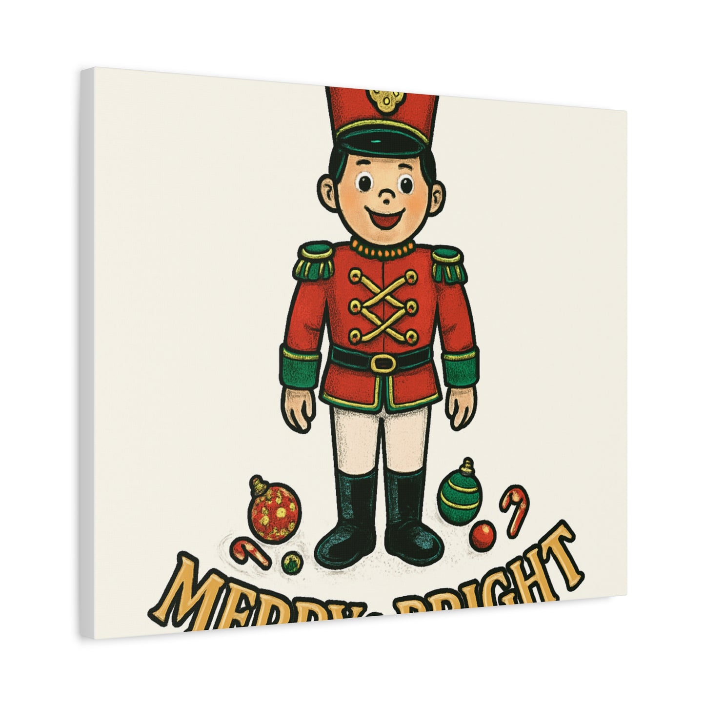Nutcracker Soldier Matte Canvas Wall Art — Merry & Bright Holiday Decor