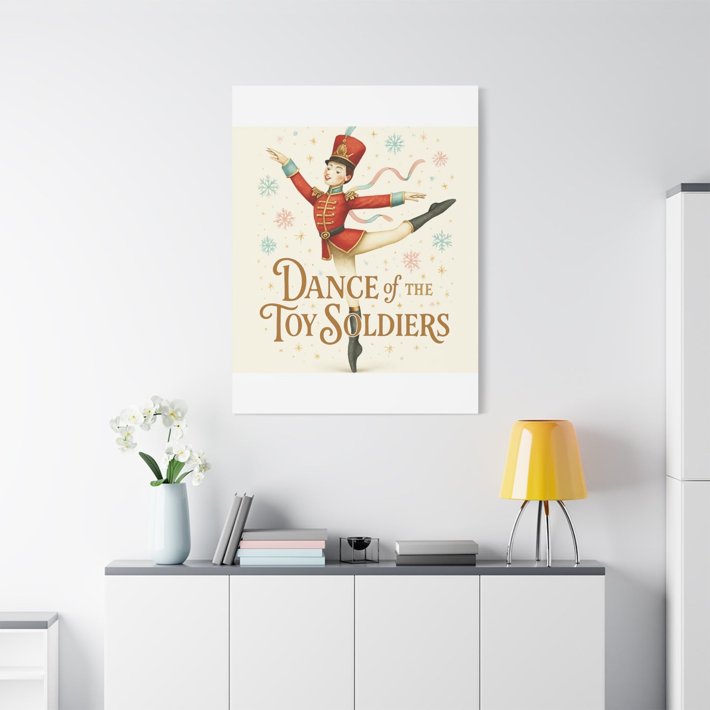 Dance of the Toy Soldiers Canvas Wall Art — Vintage Nutcracker Ballet Print