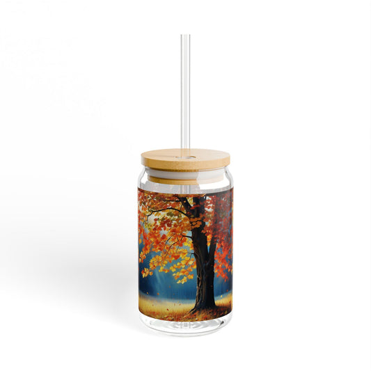 Autumn-Themed Sipper Glass, 16oz | Perfect for Fall, Eco-Friendly Beverage Container, Great for Gifting, Unique Home Decor, Coffee & [...]